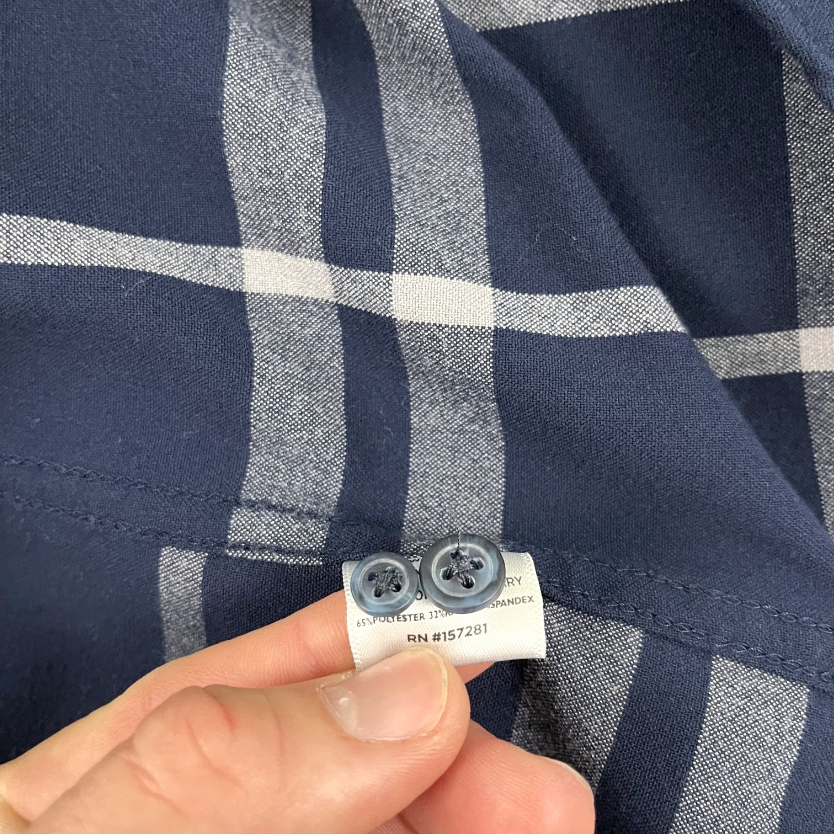 Mizzen+Main MIZZEN + MAIN Shirt Mens XL Trim Fit Blue Plaid Performance Button Down Stretch Dress Shirt Size US XL / EU 56 / 4 - 7 Thumbnail