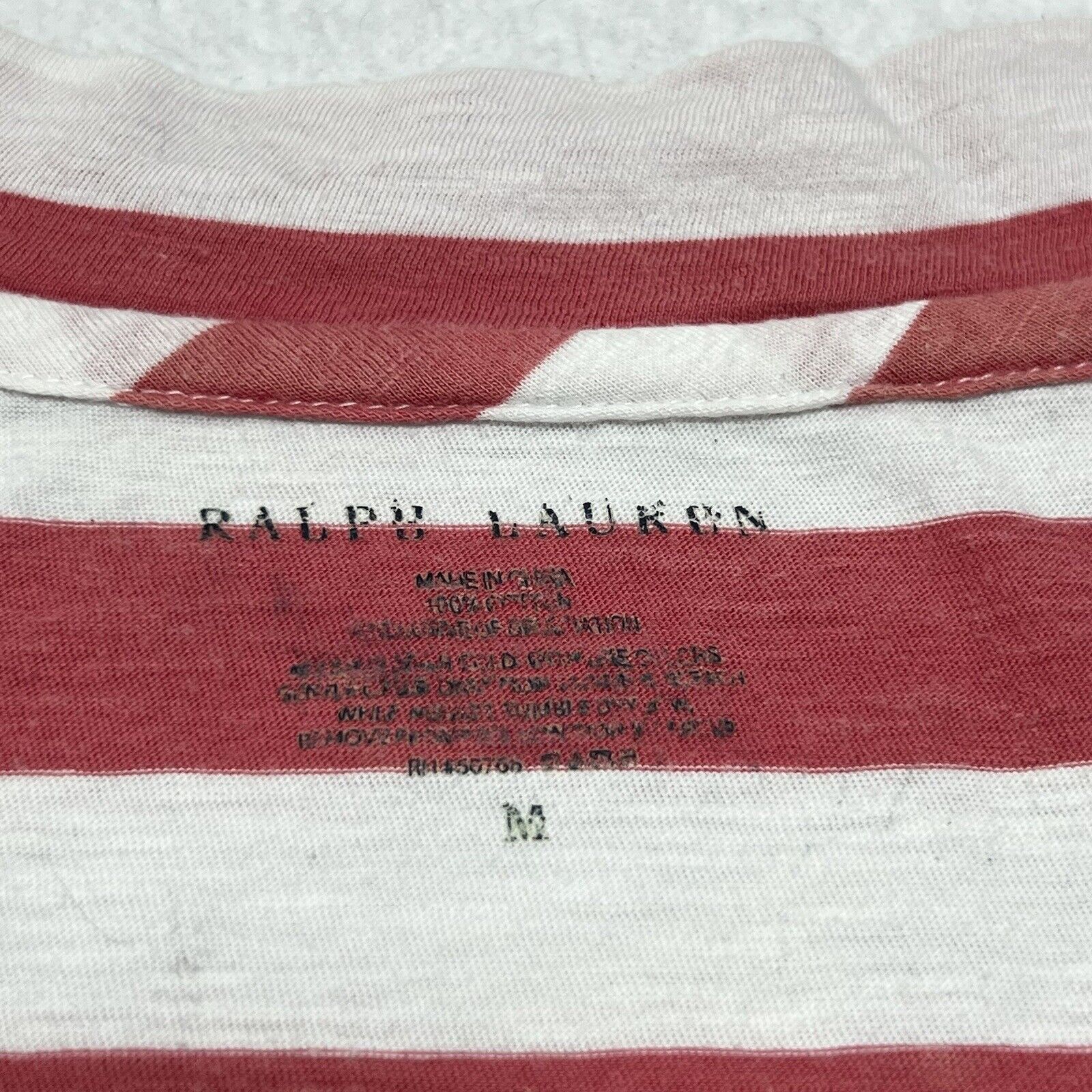 Ralph Lauren Ralph Lauren Medium V-Neck T-Shirt Mini Dress Pink Stripe Size M / US 6-8 / IT 42-44 - 3 Thumbnail