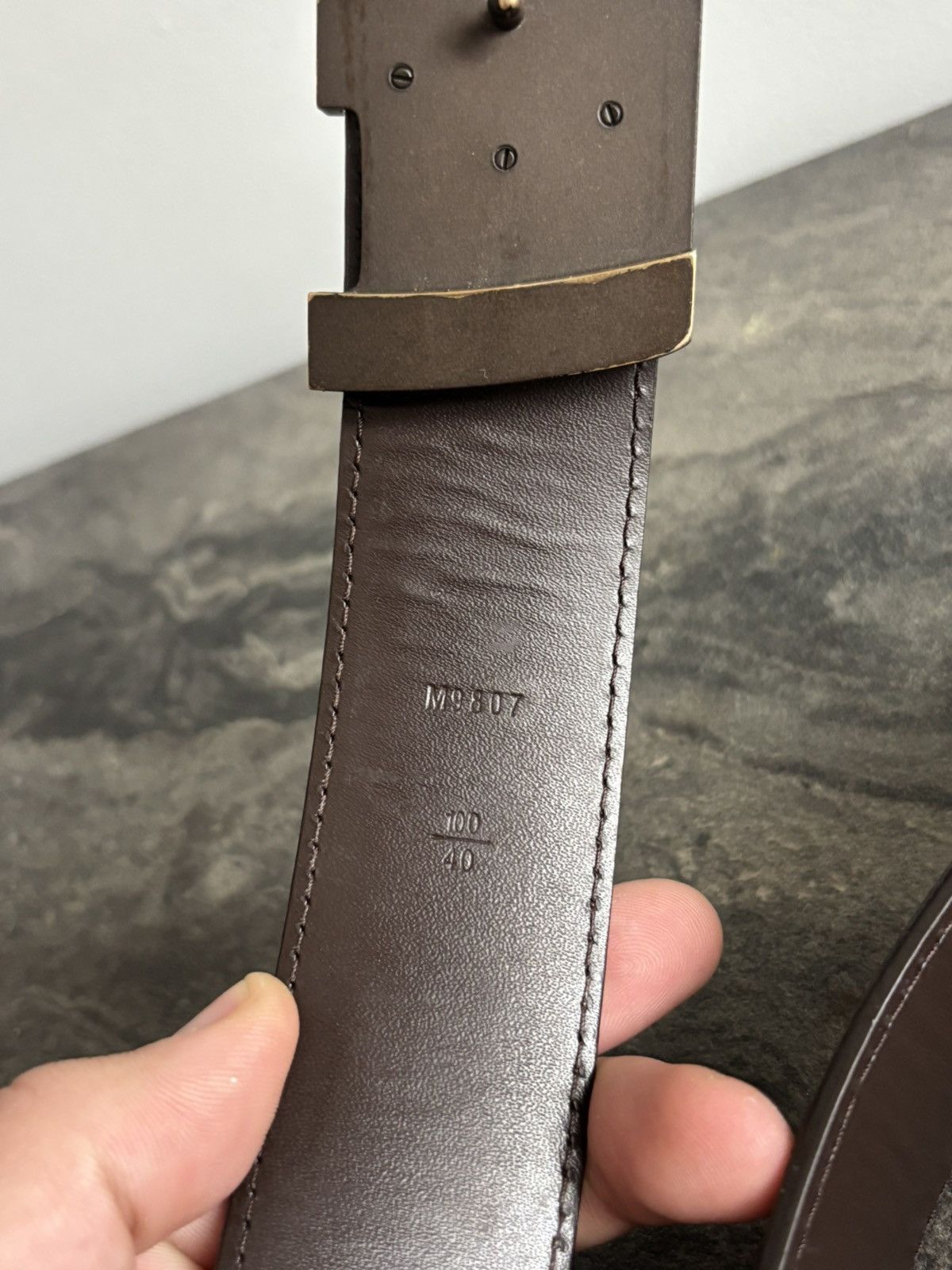 Louis Vuitton Louis Vuitton LV Damier belt Size 40 - 6 Thumbnail