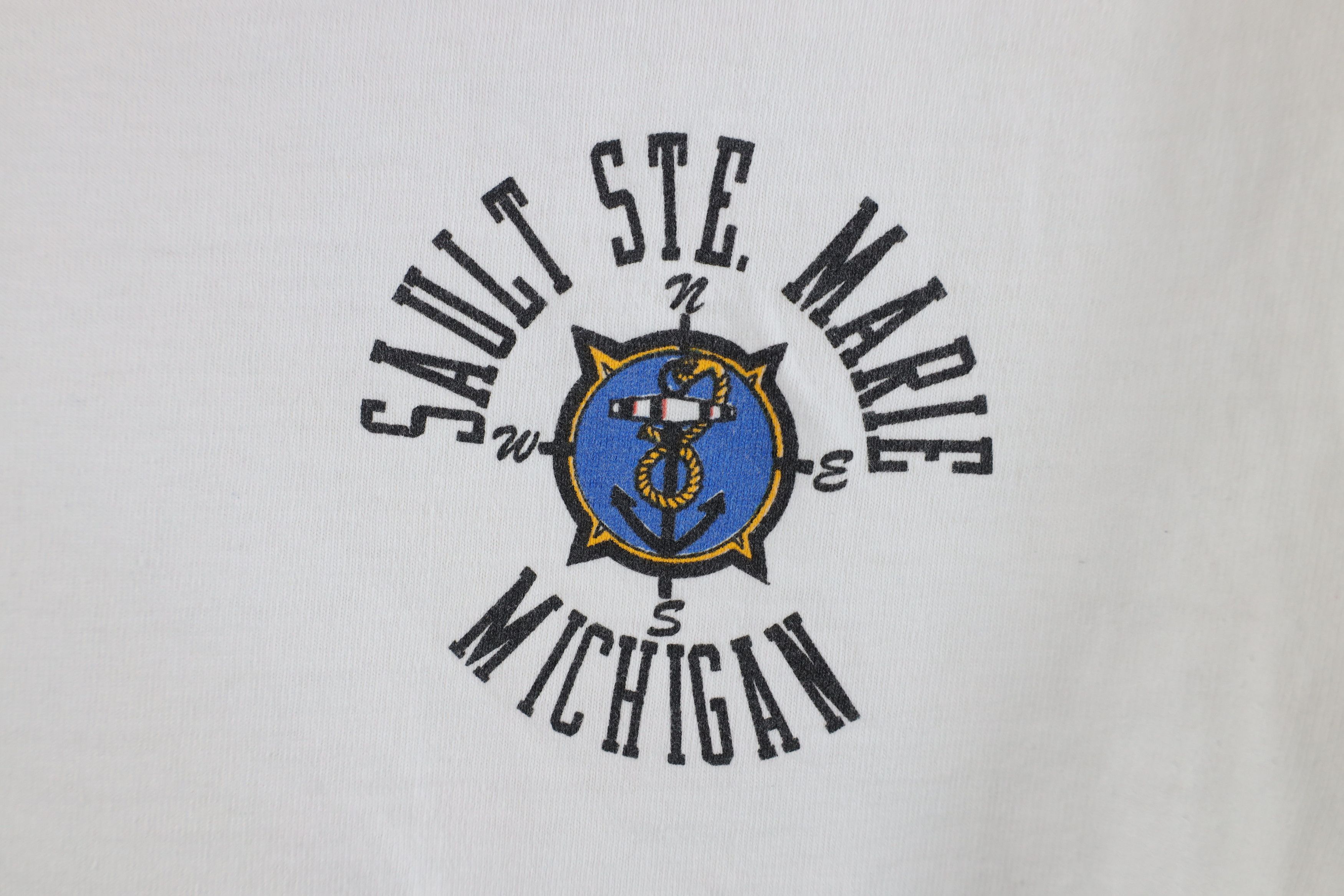 Vintage Vintage 90s Ste Marie Michigan Sailing Flags T-Shirt USA Size US M / EU 48-50 / 2 - 4 Thumbnail