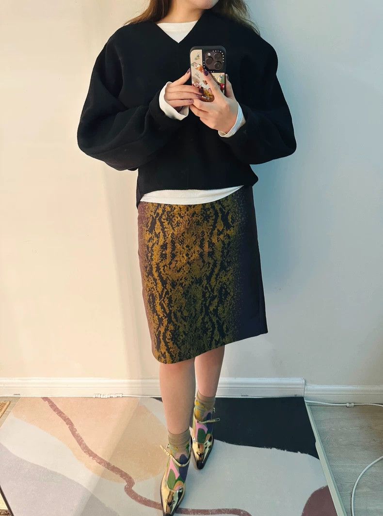 Dries Van Noten Dries Van Noten size:40 A short skirt with purple and gold Size 39" - 1 Thumbnail