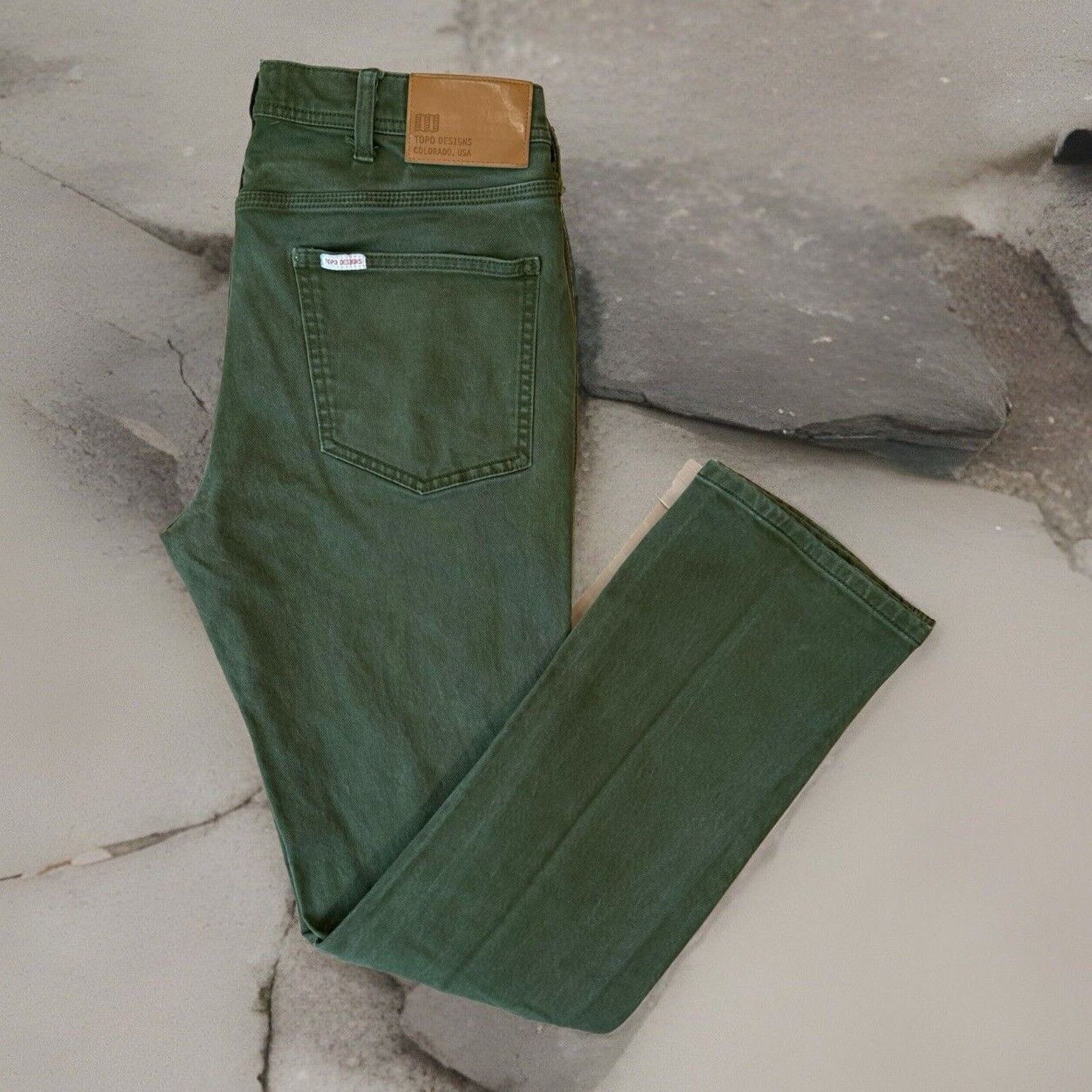 Topo Designs Topo Designs Pants 32 Green Chino Minimalist Denver Size US 32 / EU 48 - 1 Thumbnail