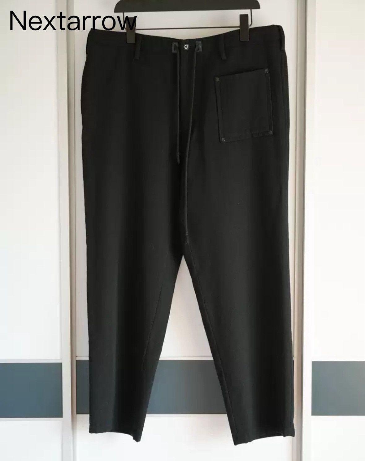 Yohji Yamamoto Yohji Yamamoto 05aw rivet spliced leather drawstring pants Size US 36 / EU 52 - 1 Thumbnail