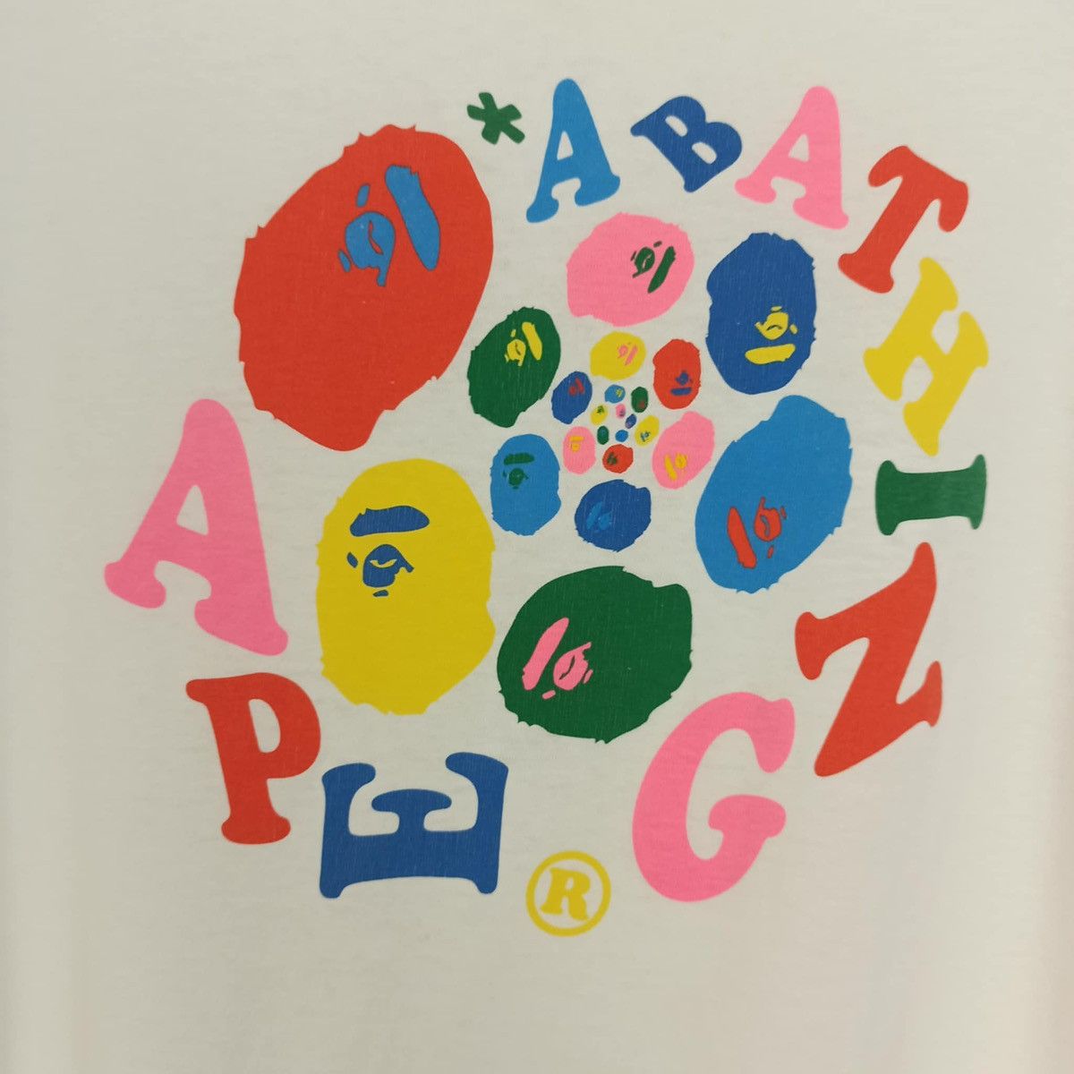 Bape × Vintage Bathing Ape circle tee White shirt Size US L / EU 52-54 / 3 - 3 Thumbnail