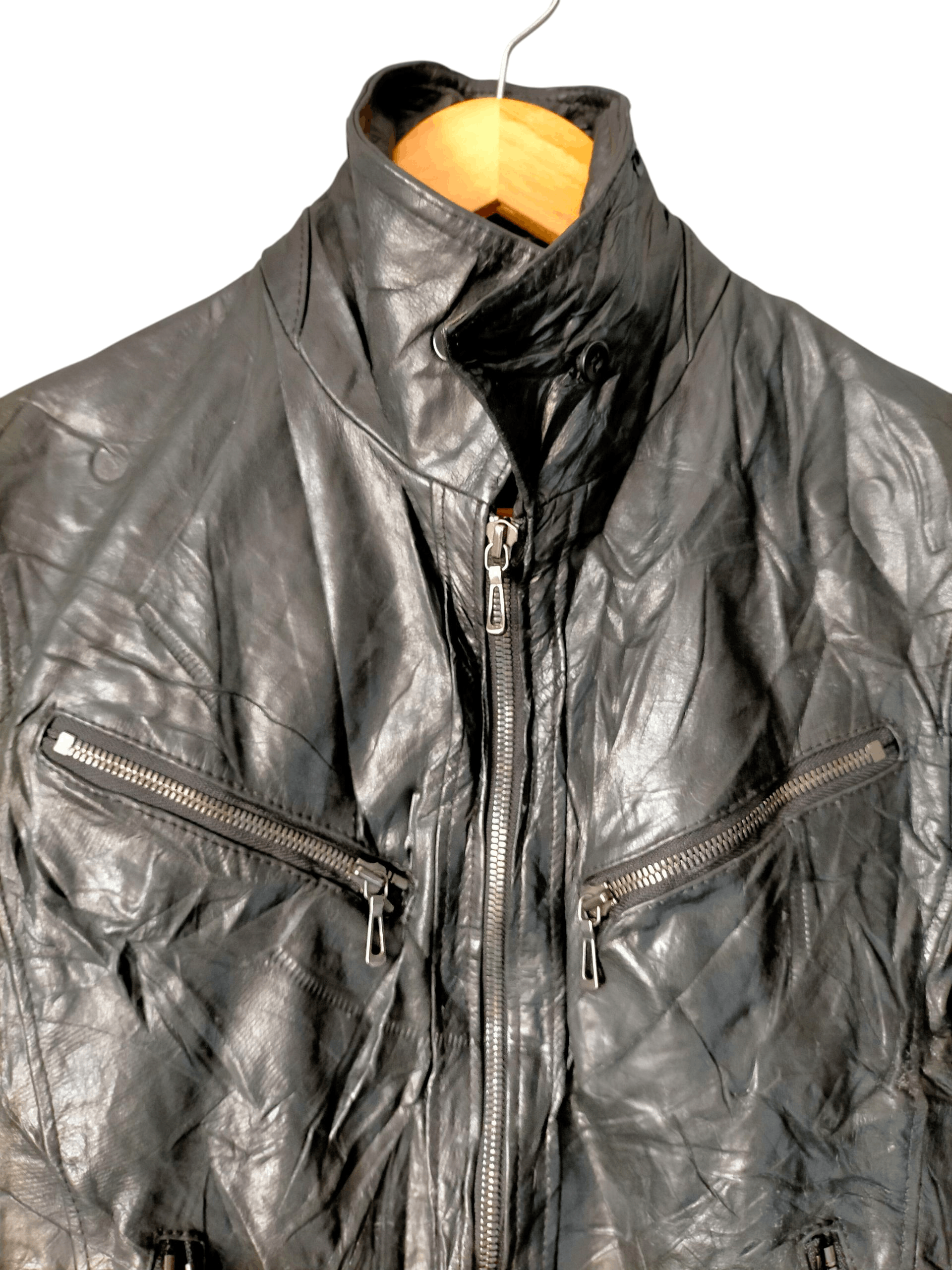Tete Homme Tete Homme Issey Miyake Vintage Leather Ramones Jacket Size US M / EU 48-50 / 2 - 4 Thumbnail