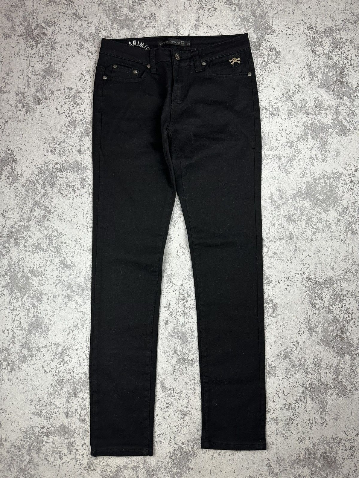 Criminal Damage Criminal Damage Skeleton Pocket Jeans Skull Logo Size US 30 / EU 46 - 2 Thumbnail
