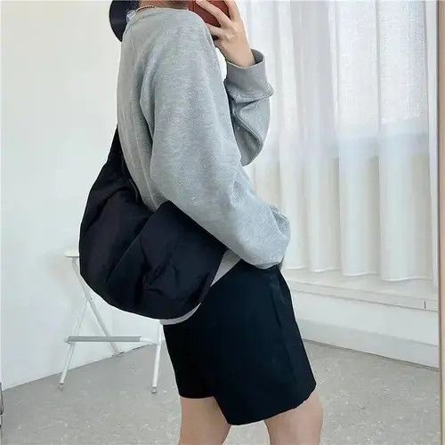Vintage Large Capacity Casual Nylon Crossbody Dumpling Bag Size ONE SIZE - 4 Thumbnail