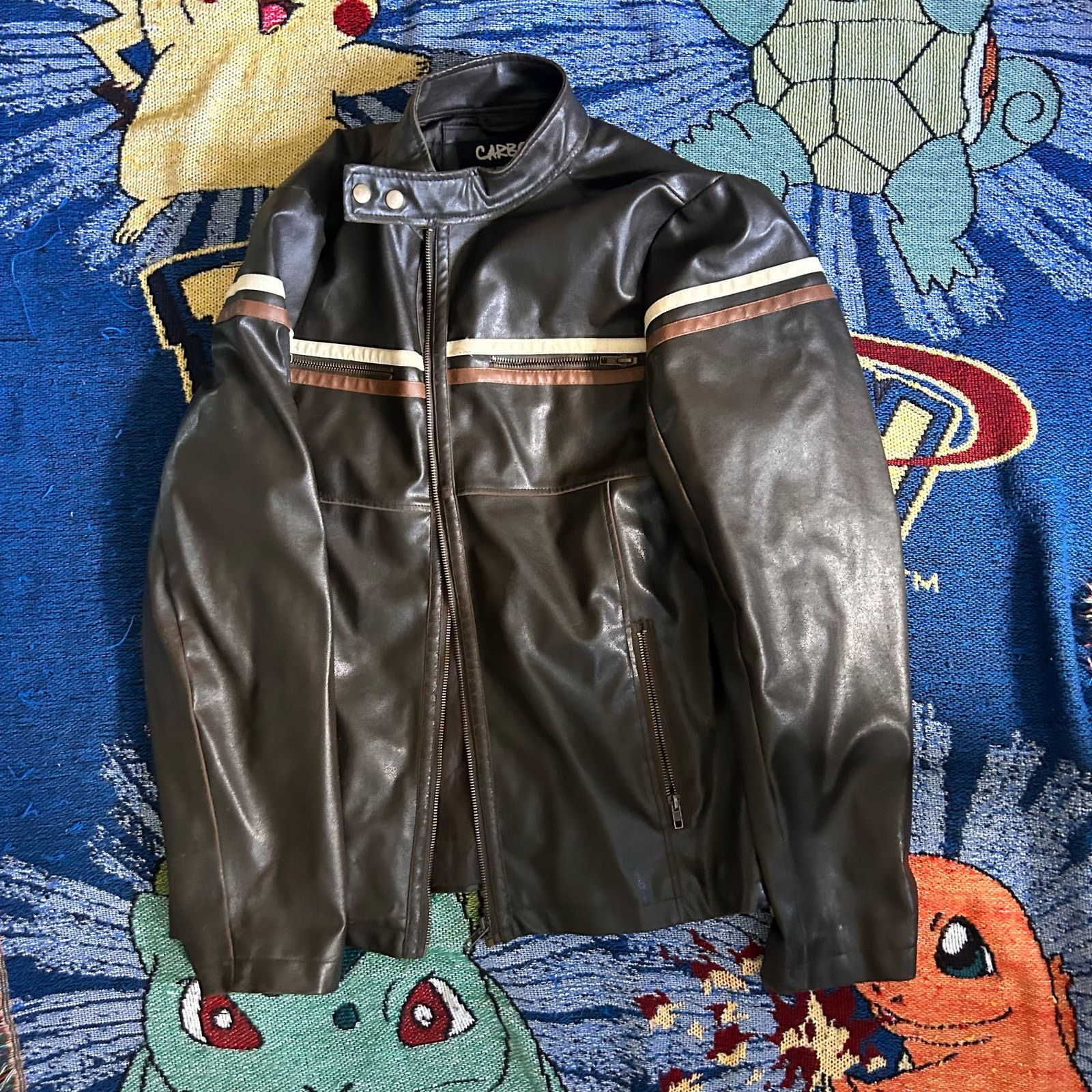 Carbon Carbon Leather Jacket Grailed