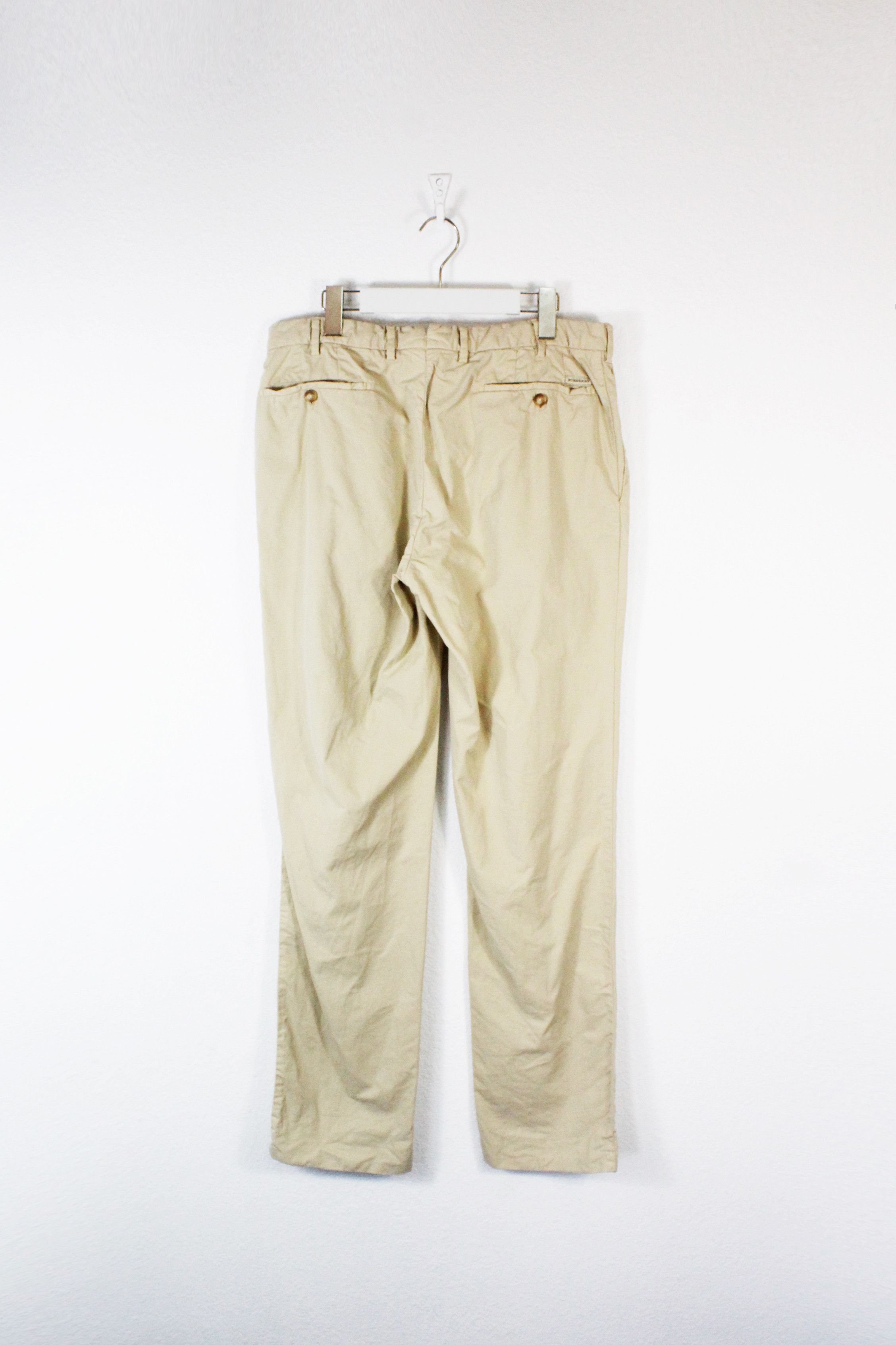 Burberry Burberry Beige Cotton Slim Fit Trousers Chino Pants Size US 36 / EU 52 - 4 Thumbnail