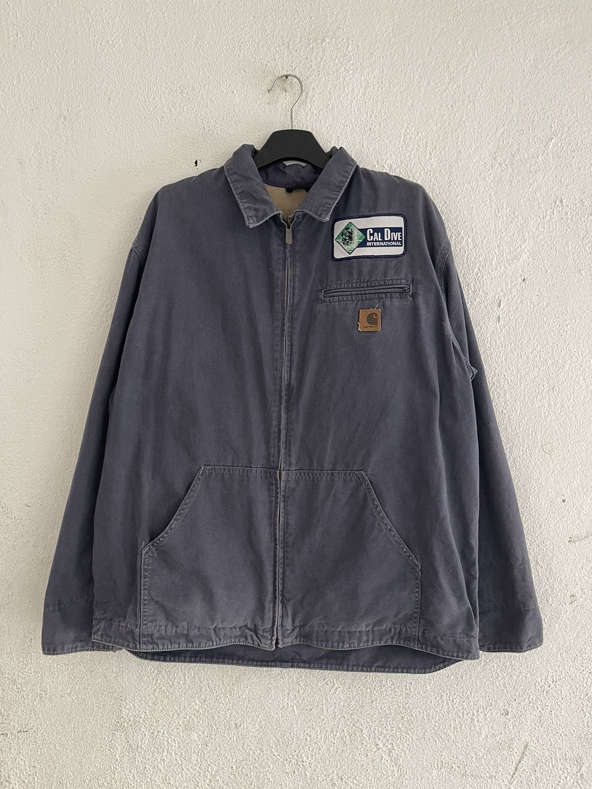 Carhartt Vintage Faded Carhartt Workwear Jacket CalDive Atlantic Size US L / EU 52-54 / 3 - 1 Thumbnail