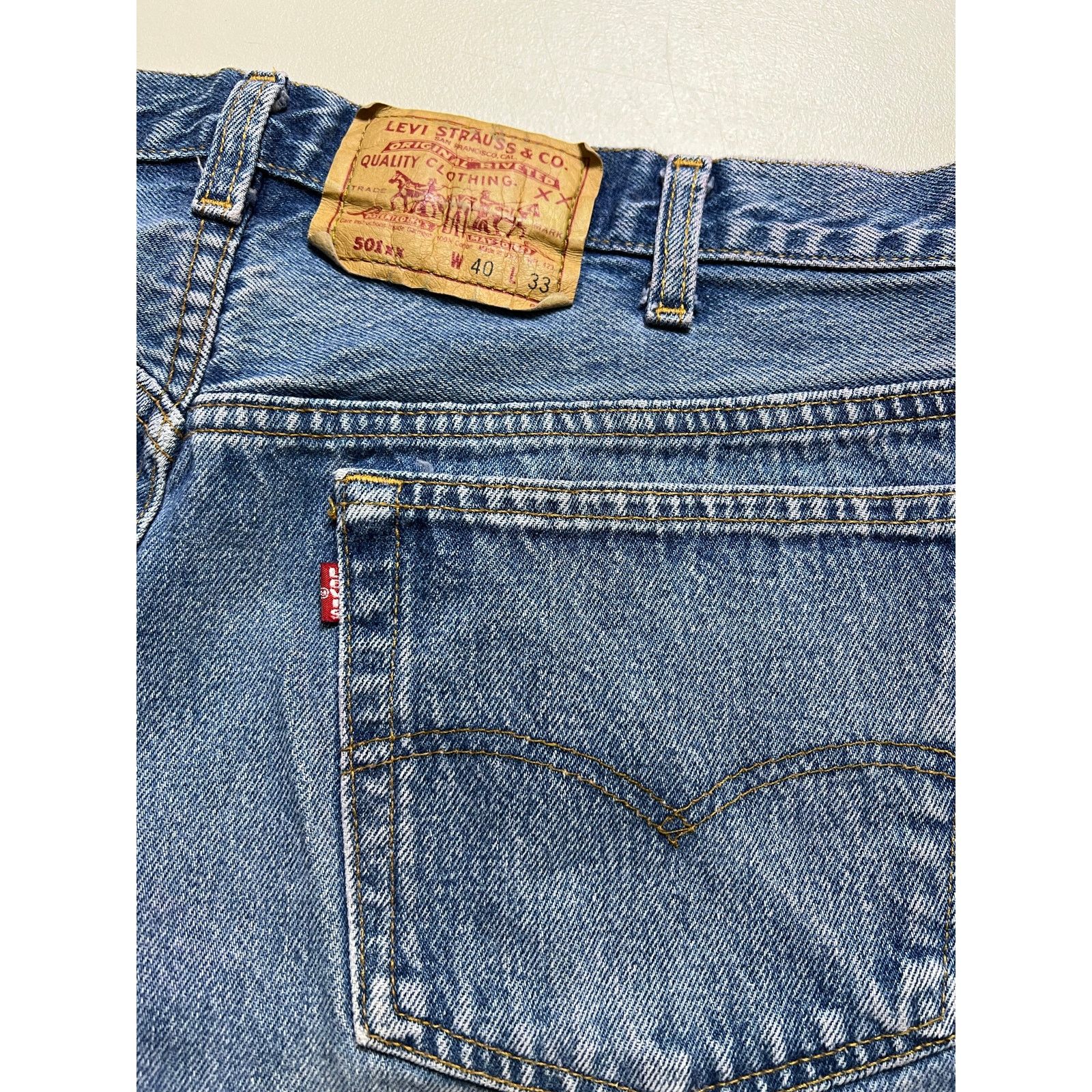 Levi's Vintage Levi’s 501xx Denim Jeans Button USA 40x33 dark Wash Size US 40 / EU 56 - 5 Thumbnail