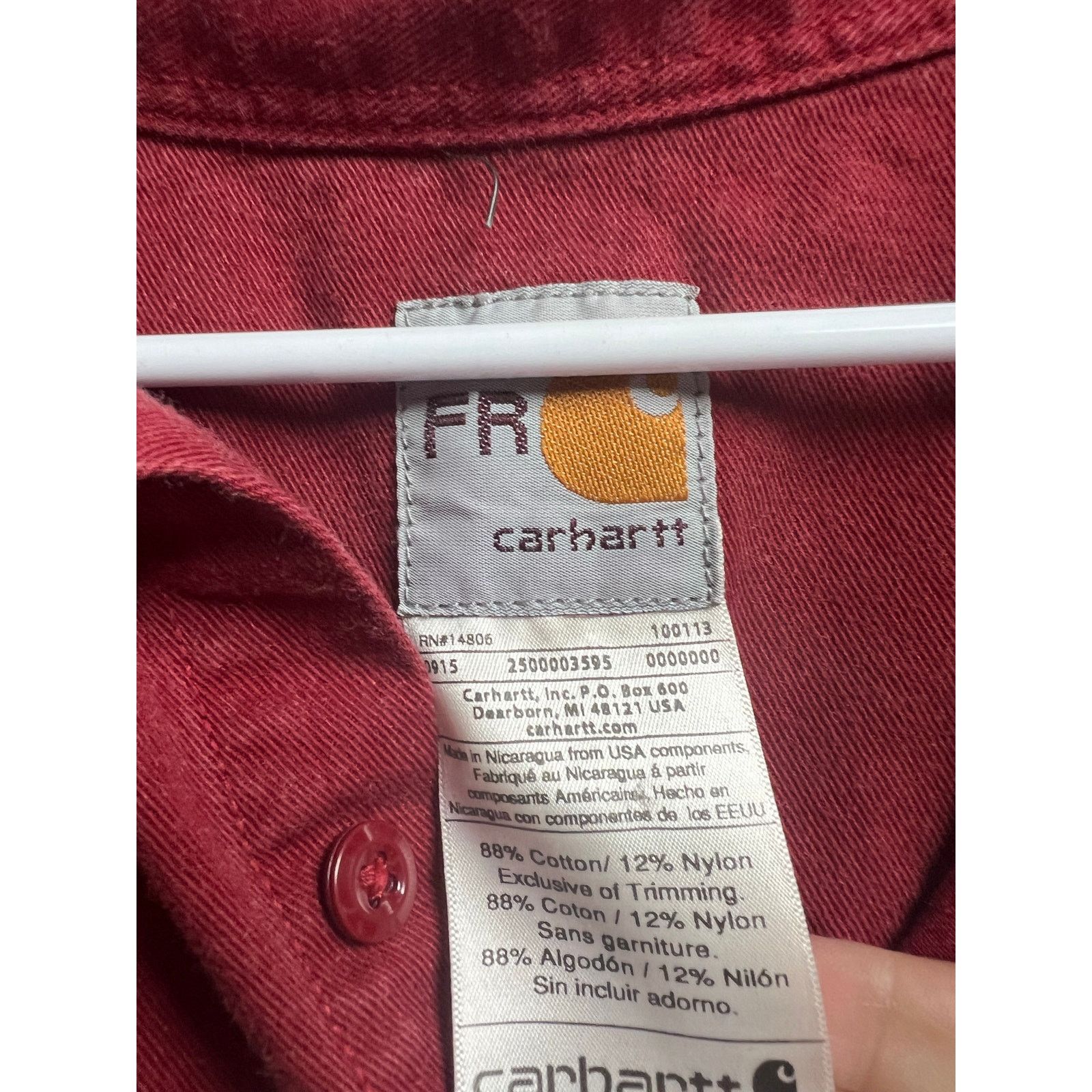 Carhartt Carhartt Flame-Resistant Classic Twill Button Down Shirt Red Size US XXL / EU 58 / 5 - 3 Thumbnail