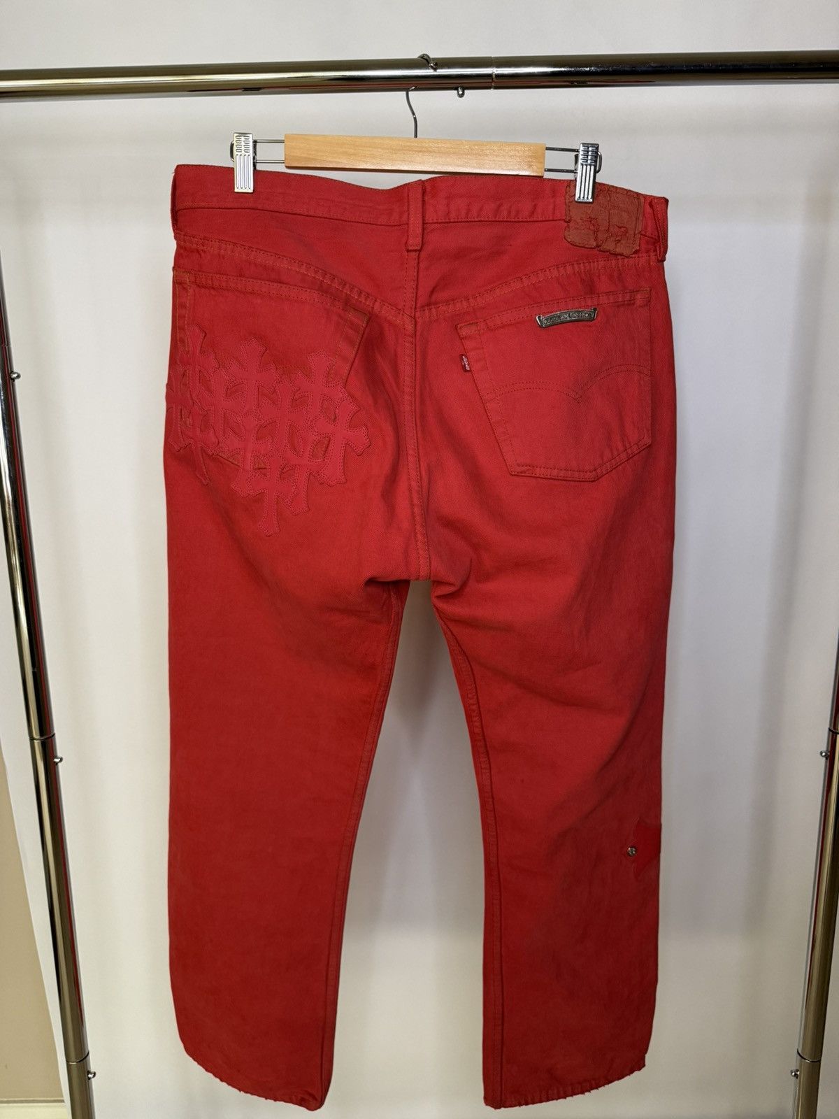 Chrome Hearts Chrome Hearts Red Paris Exclusive Patch Denim Size US 34 / EU 50 - 6 Thumbnail