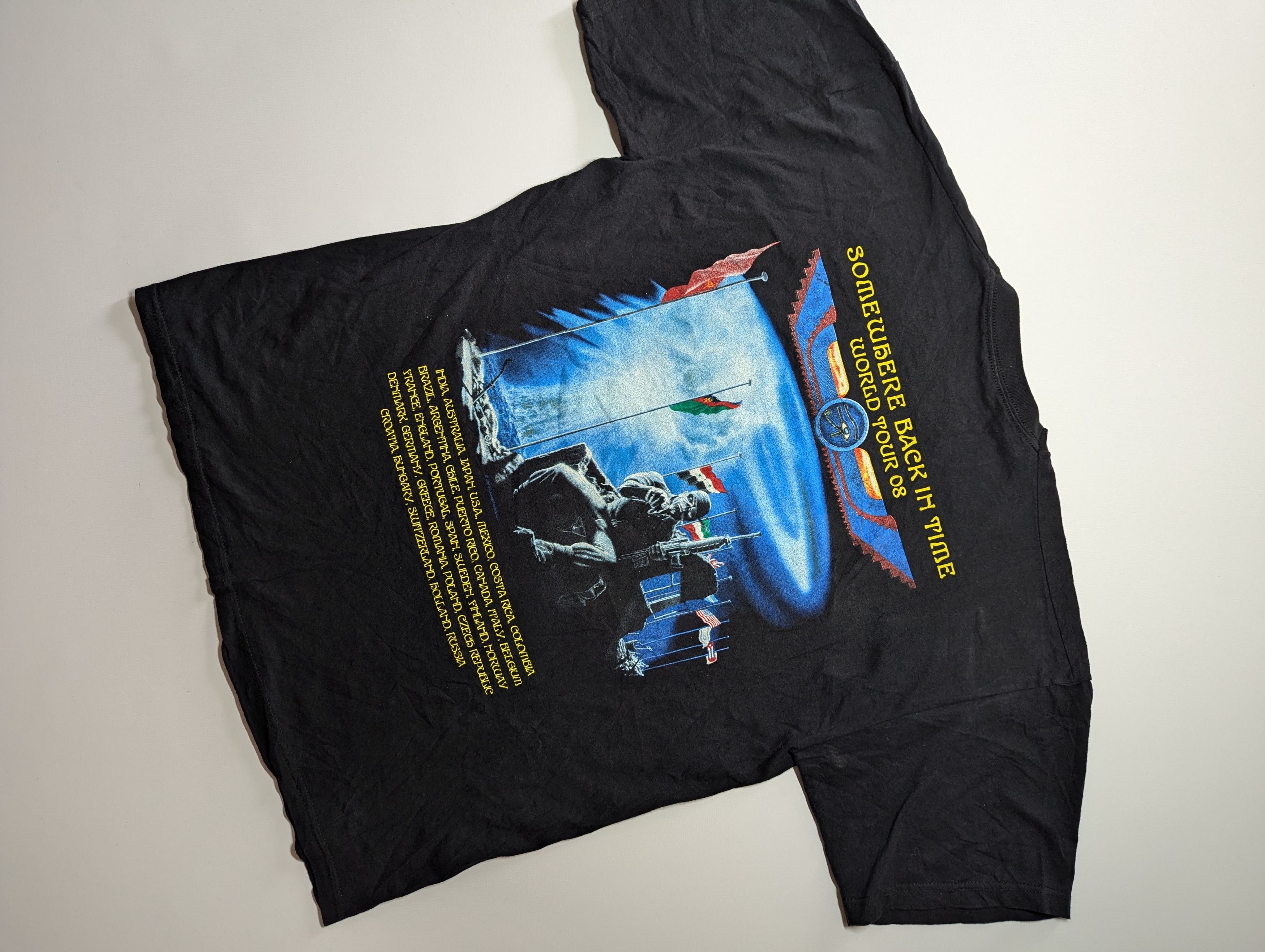 Metallica × Vintage Metallica Somewhere Back In Time World Tour 2007 2008 TShirt Size US XL / EU 56 / 4 - 5 Thumbnail