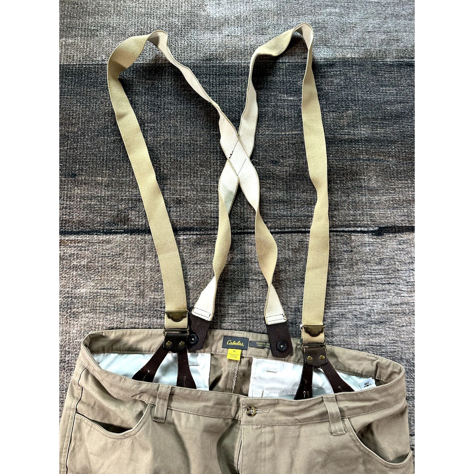 Cabelas Cabela's Mens Hunting Overalls Pants 42x29 Brown Canvas Size US 42 / EU 58 - 2 Thumbnail