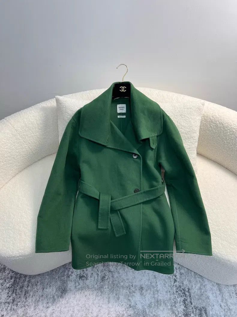 Hermes Hermes Cashmere mid-length coat Size XXS / US 00 / IT 34 - 1 Thumbnail