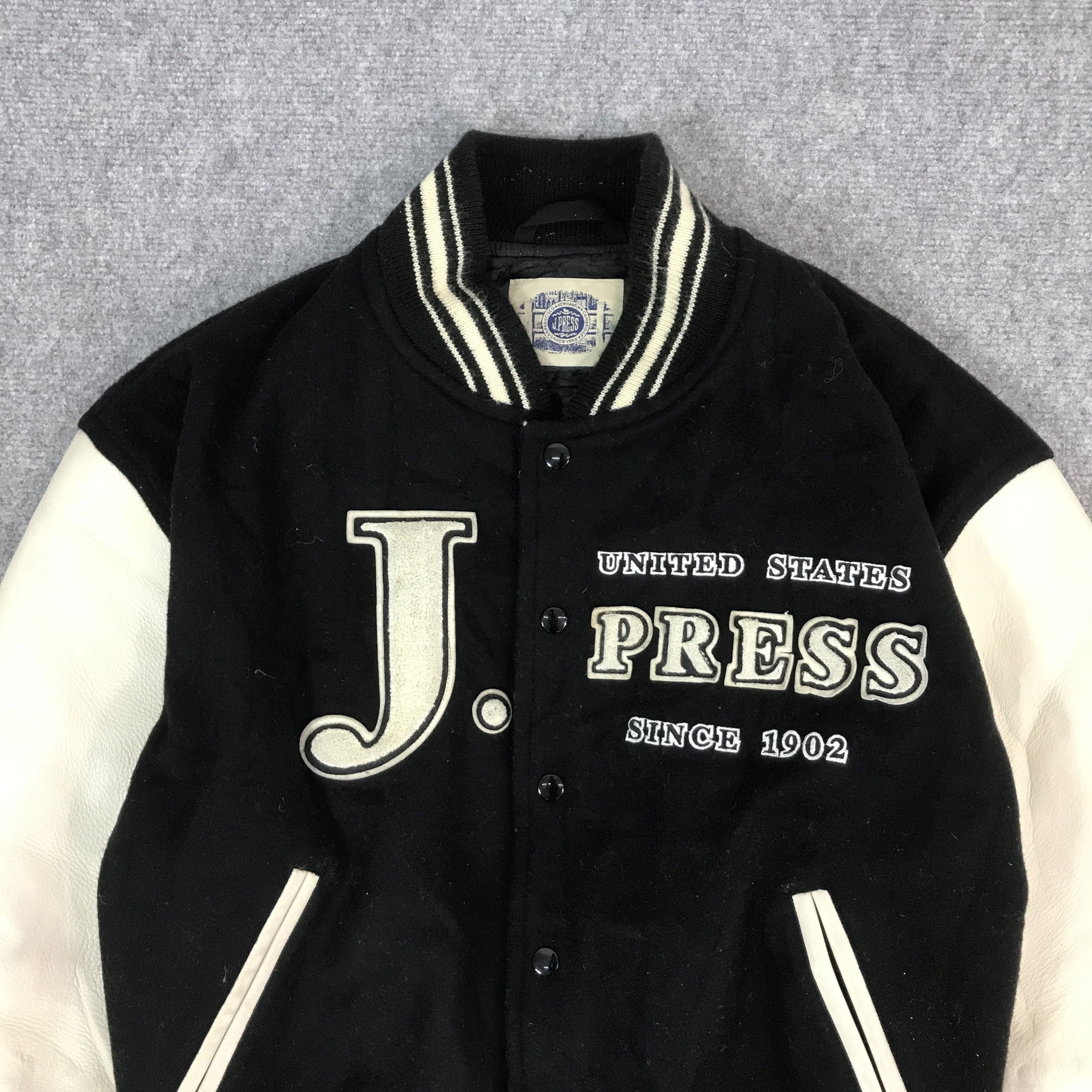 J. Press VINTAGE J.PRESS VARSITY JACKET LEATHER SLEEVE Size US L / EU 52-54 / 3 - 3 Thumbnail