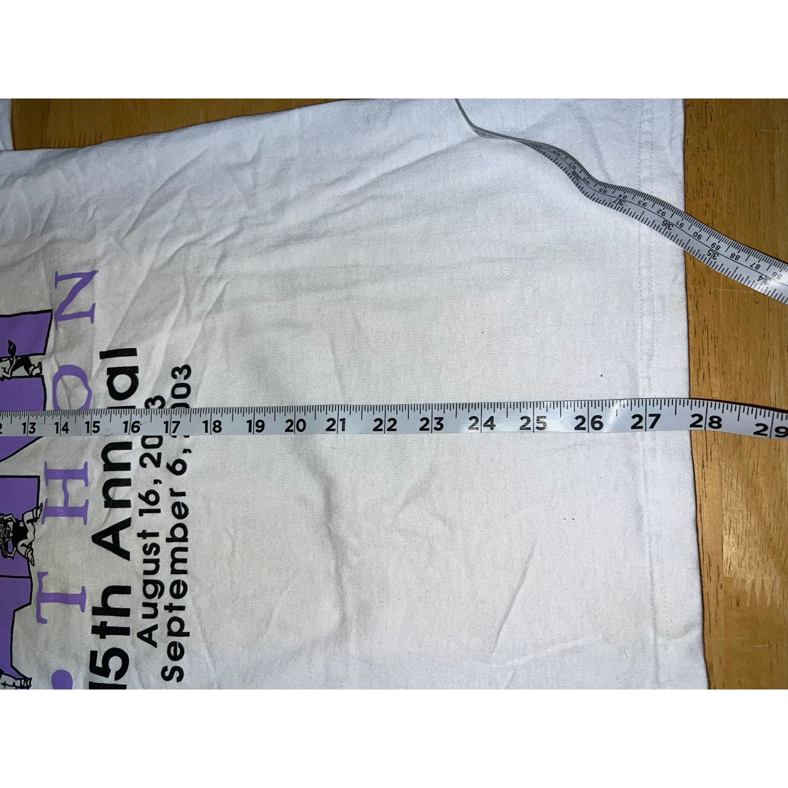 Fruit Of The Loom Vinage Paint Shirt Paint-A-Thon 15th Annual White Purple L Size US L / EU 52-54 / 3 - 7 Thumbnail