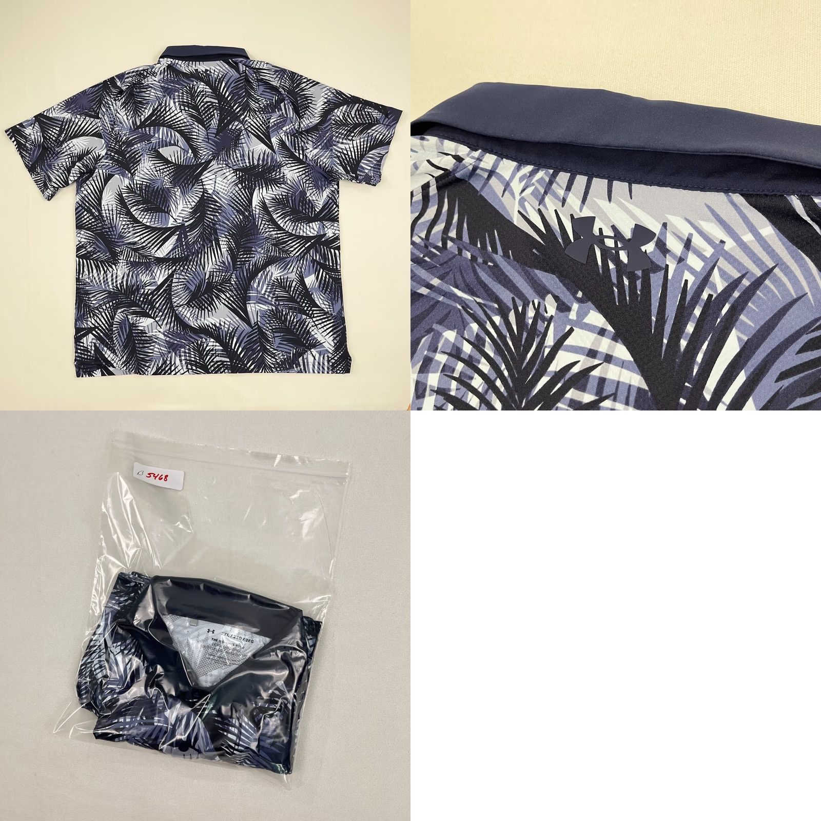 Under Armour Under Armour Iso Chill Polo Shirt Mens 2XL Blue Floral Hawaiian Performance Golf Shirt Size US XXL / EU 58 / 5 - 8 Thumbnail