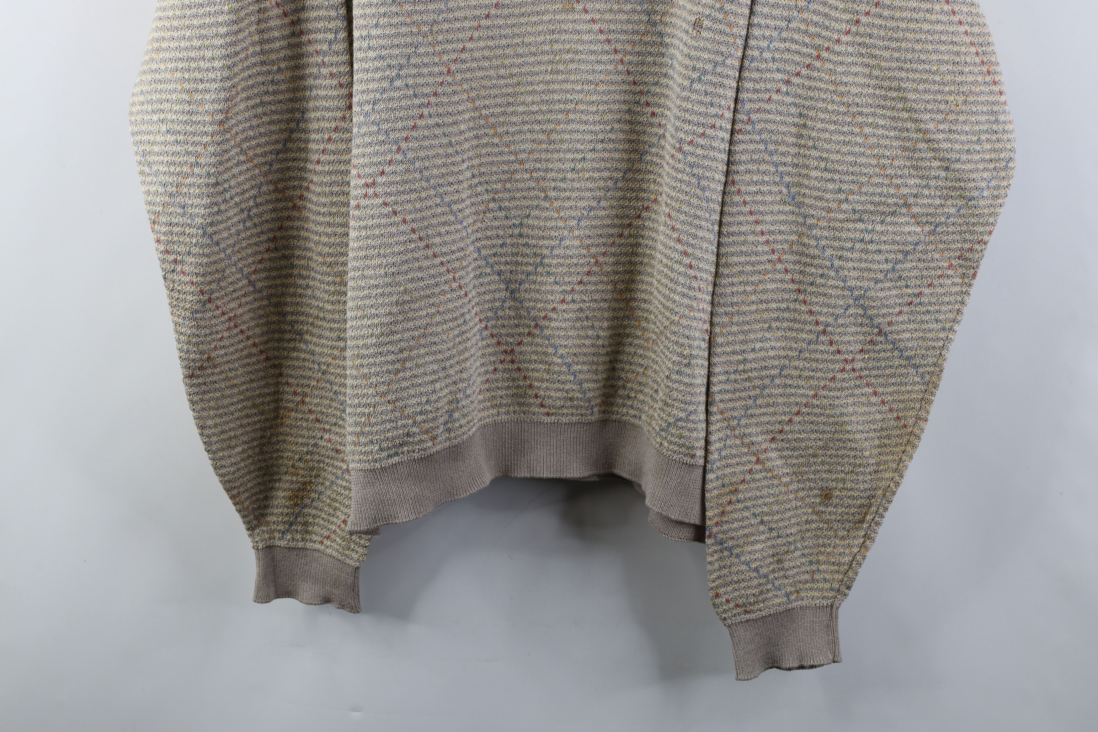 Vintage Vintage 90s Coogi Style Rainbow Knit Crewneck Sweater Size US XL / EU 56 / 4 - 3 Thumbnail