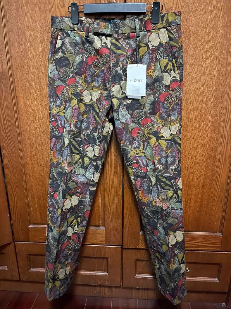 Valentino Butterfly Print Casual Pants- dmc