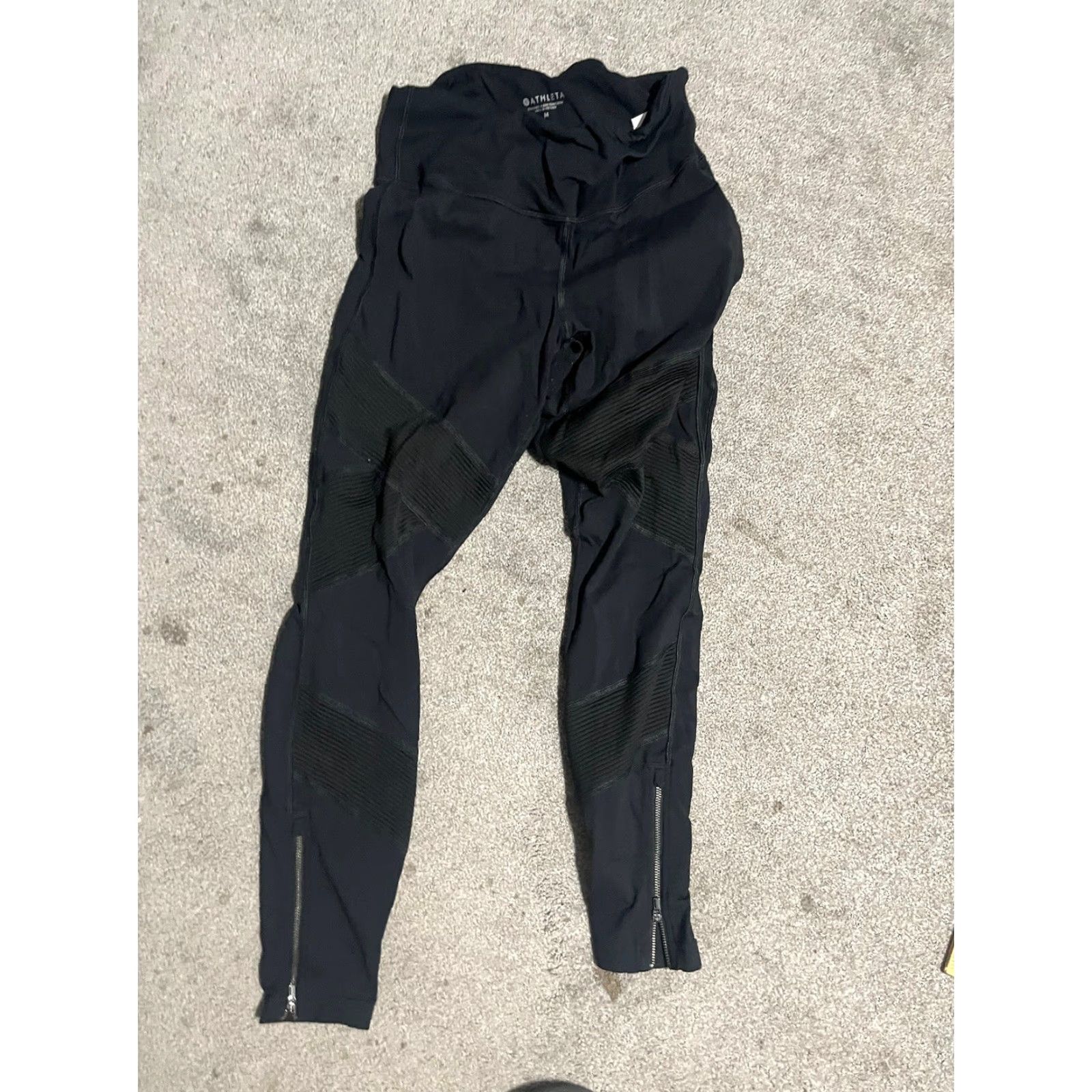 Athleta Athleta Be Free Pants Slim Tights Yoga Activewear Women M Black Zip Pocket Pocket Nylon spandex Breathable Compression Size Medium M Size 32" / US 10 / IT 46 - 2 Thumbnail