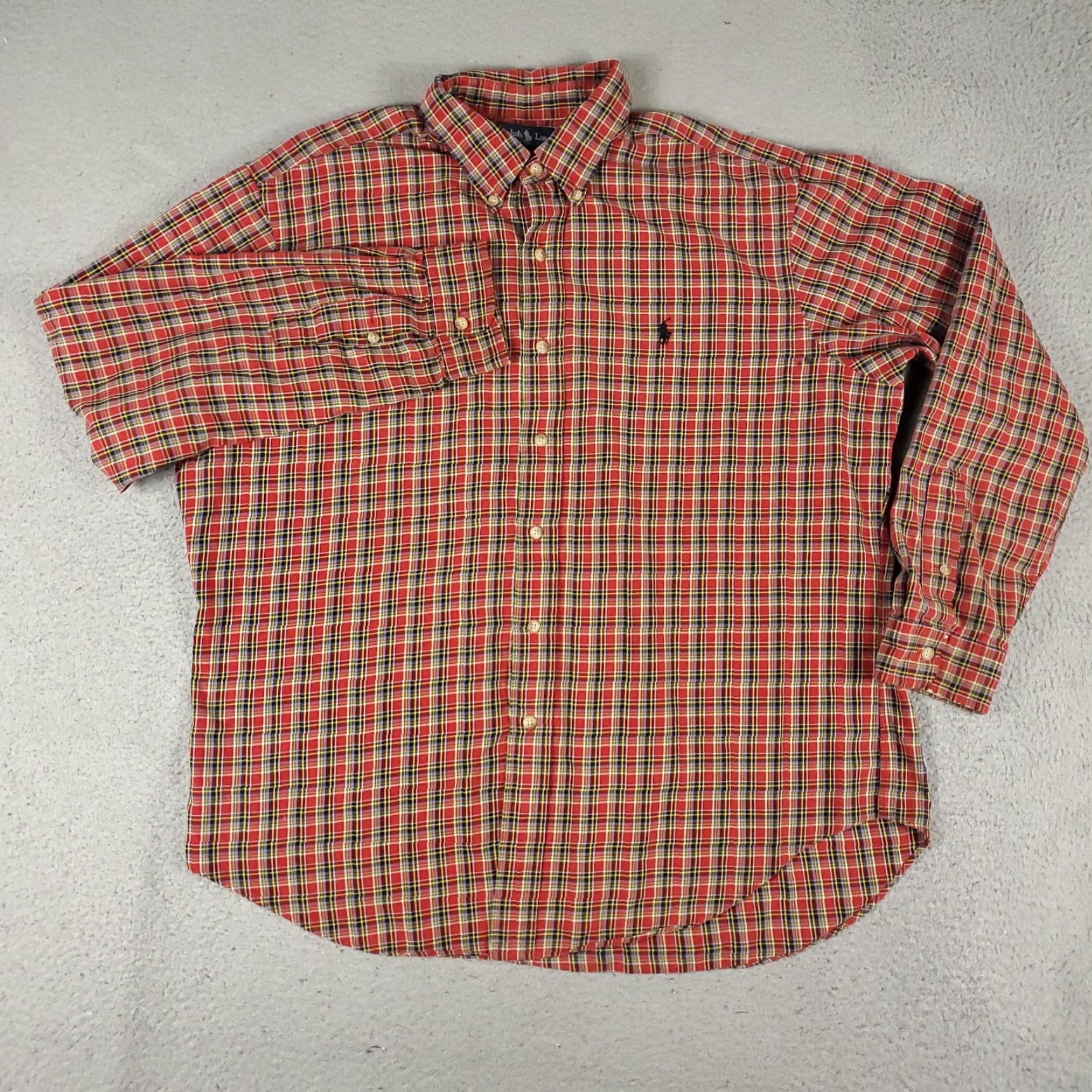Ralph Lauren Ralph Lauren Shirt Mens XL Red Plaid Button-Up Long Sleeve Classic Pineapple Pony Outdoors Casual Dress Shirt Mens XL Red Plaid Button-Up Long Sleeve Size US XL / EU 56 / 4 - 3 Thumbnail