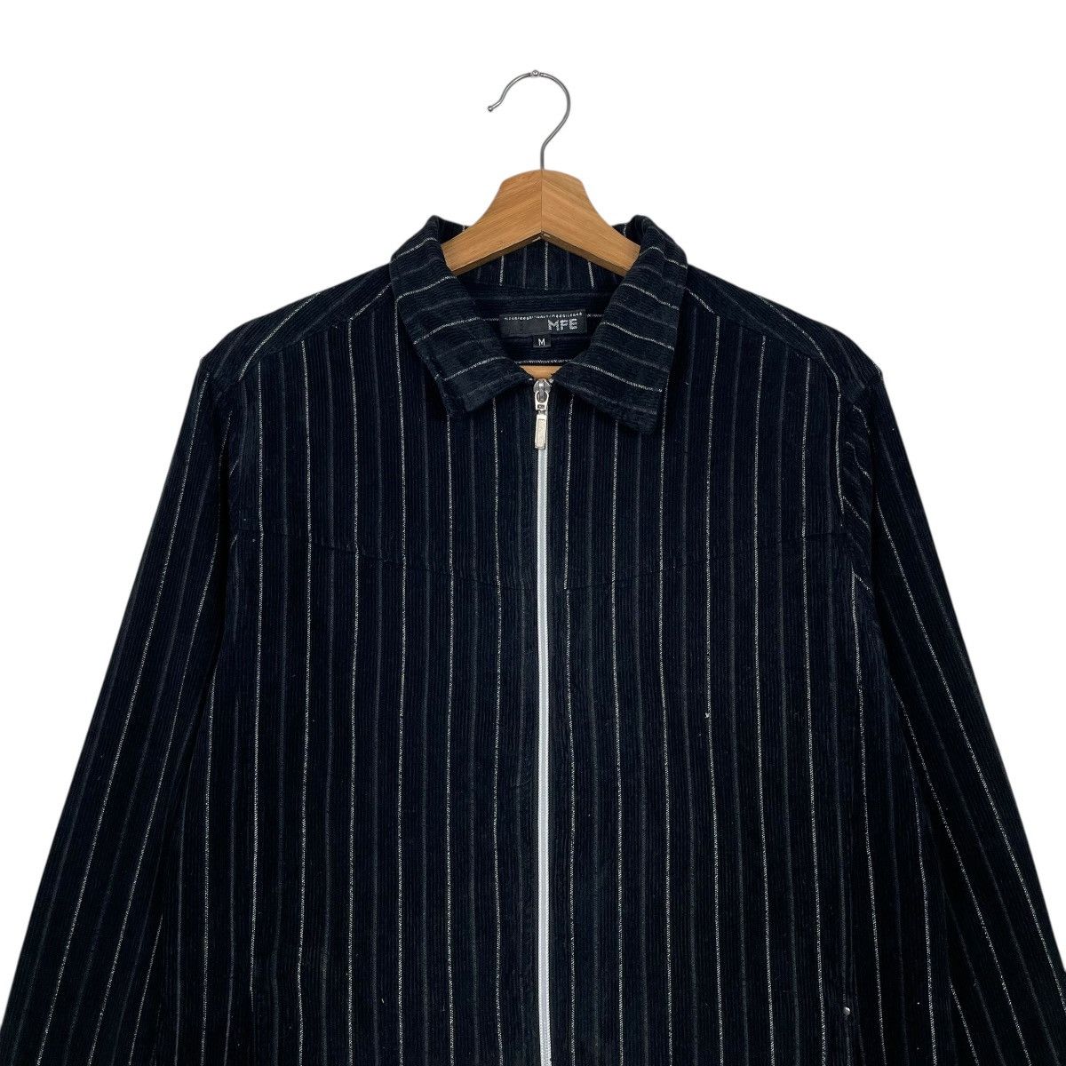 Japanese Brand Japanese Brand MFE Stripe Zipper Jacket Size US M / EU 48-50 / 2 - 2 Thumbnail