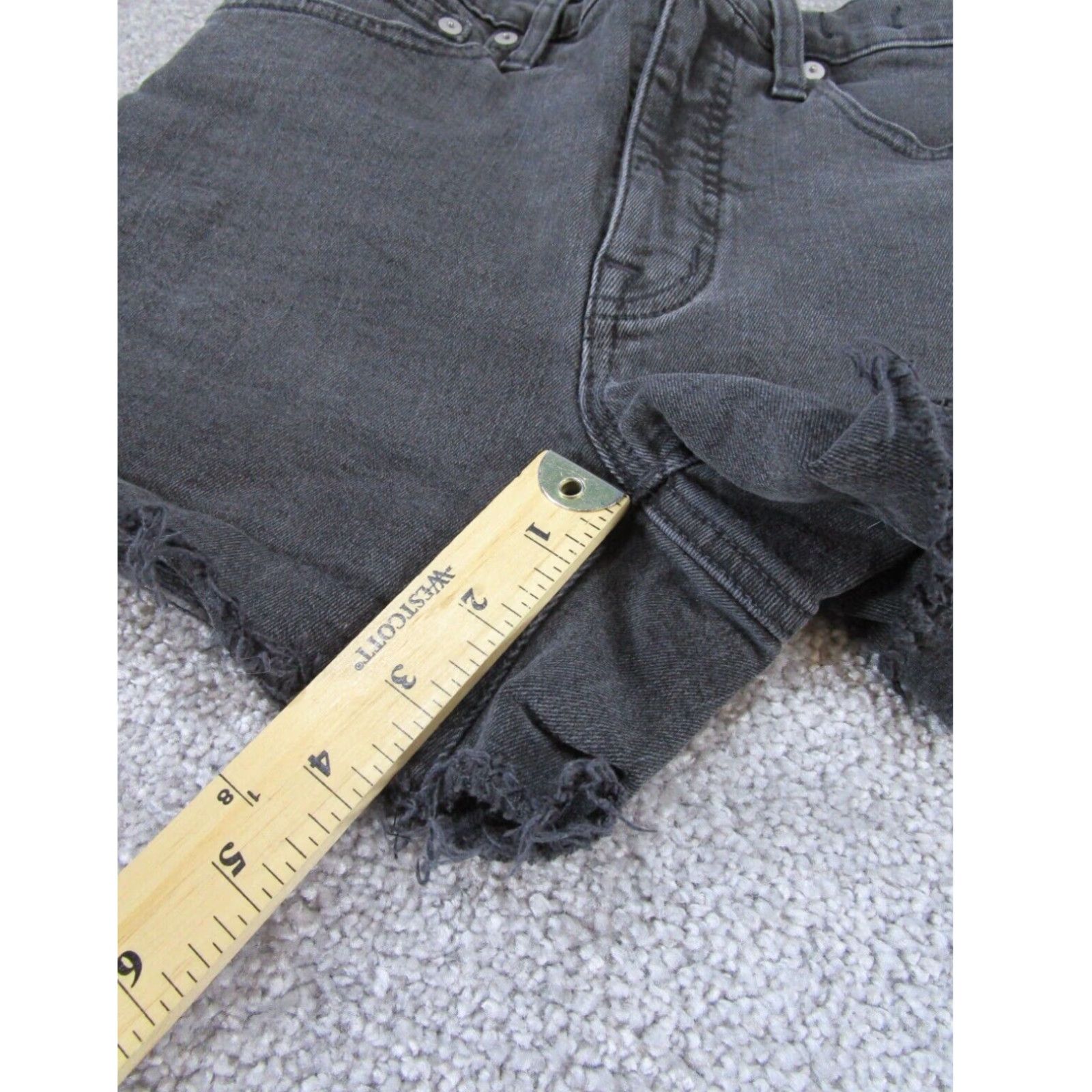 Madewell Womens Madewell Shorts Gray Denim 25 XL Extra Large Size 42" / US 20 - 3 Thumbnail