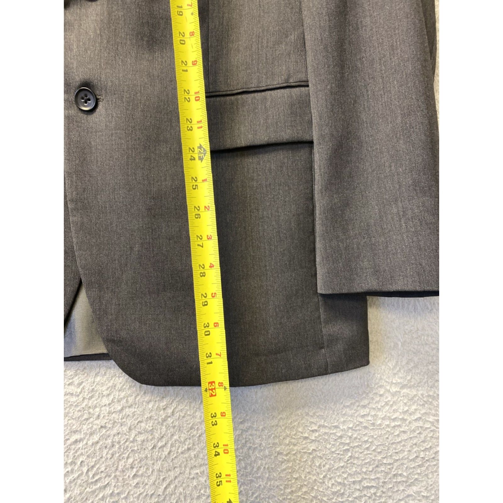 Banana Republic Banana Republic Men's Blazer 40R Wool Gray Single-Breasted Regular Fit Elegant Tailored Size 40R - 7 Thumbnail