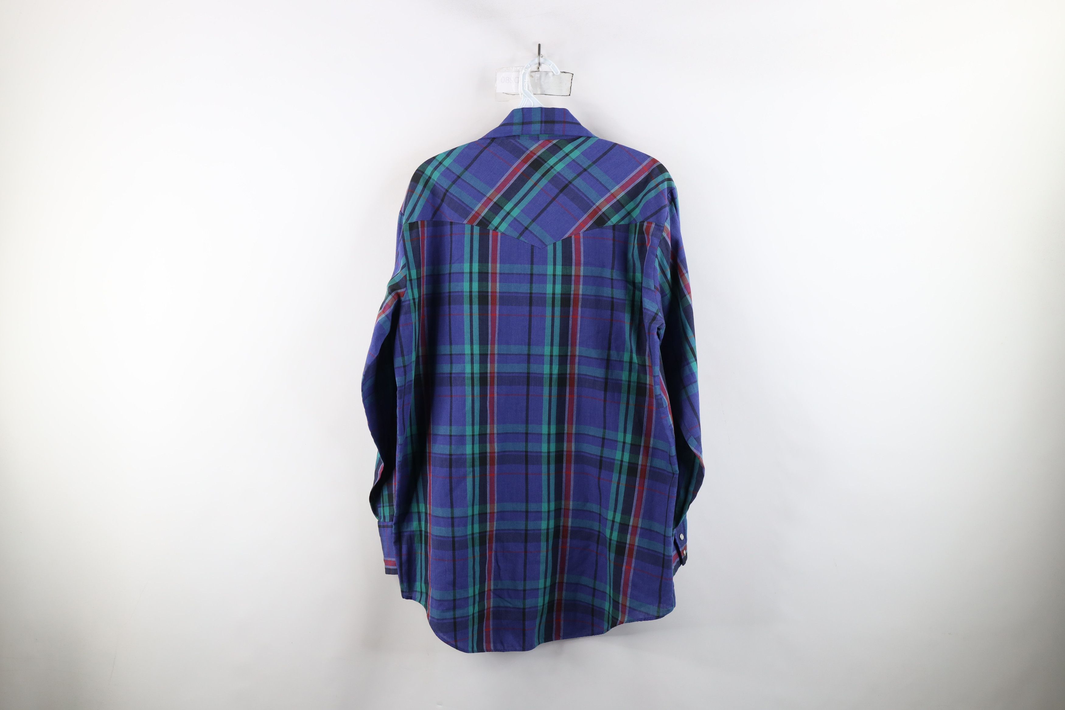 Vintage Vintage 70s Streetwear Rodeo Cowboy Button Shirt Plaid Size US M / EU 48-50 / 2 - 8 Thumbnail