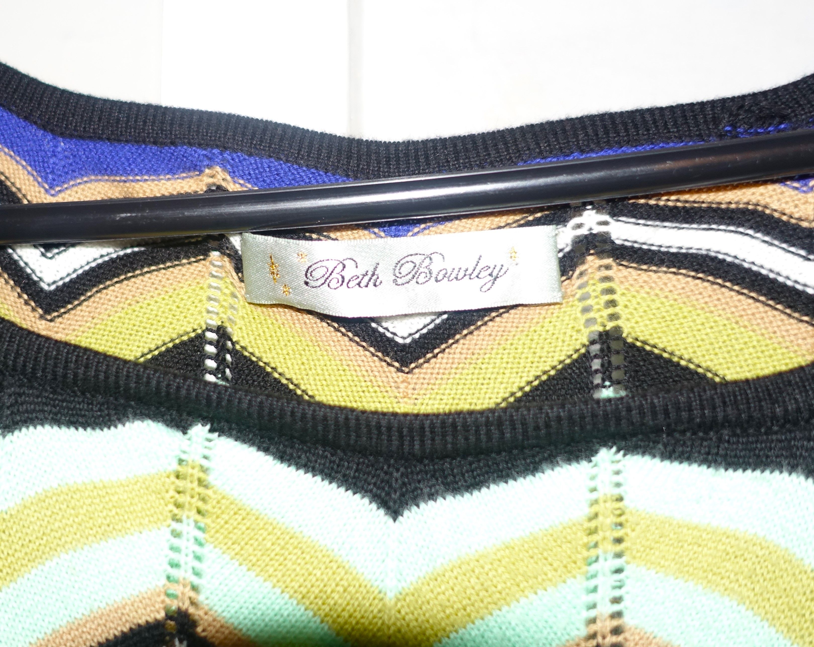 Other Beth Bowley Multi Colored Chevron Knit Dress S Size S / US 4 / IT 40 - 7 Thumbnail