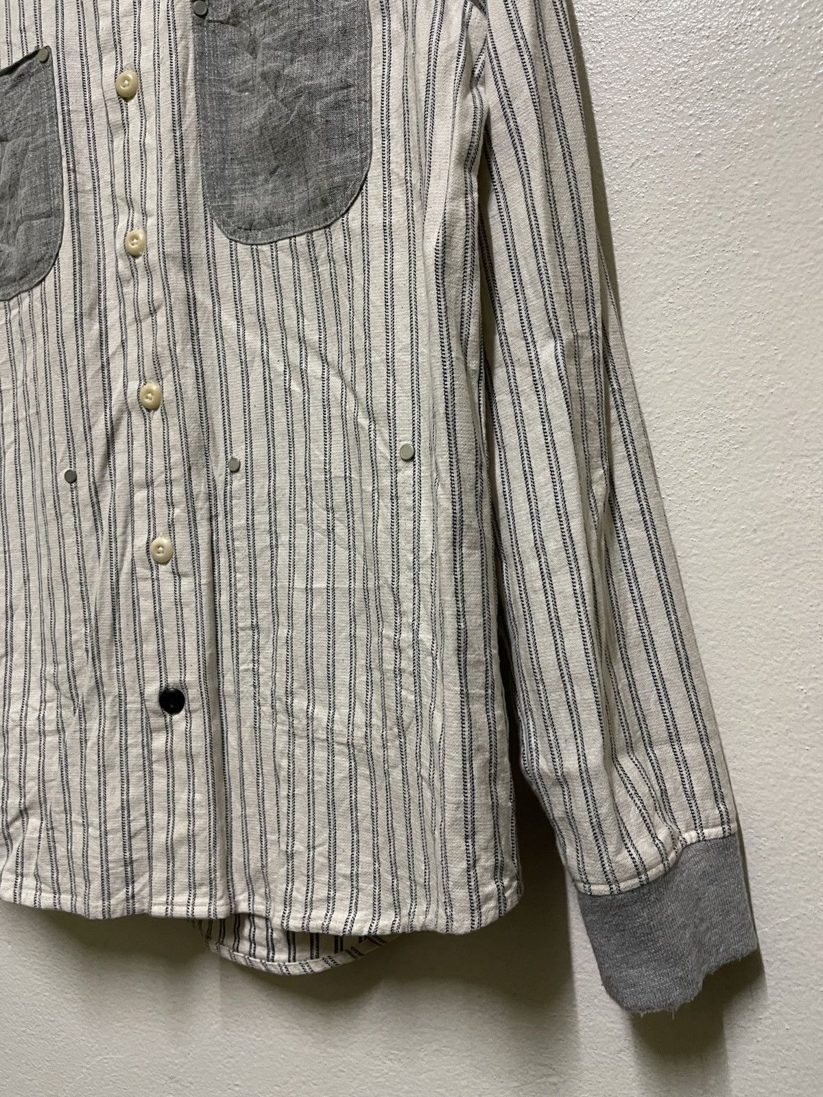 Japanese Brand × STUDIOUS Studious Pocket Shirt Striped Long Sleeve Size US M / EU 48-50 / 2 - 6 Thumbnail