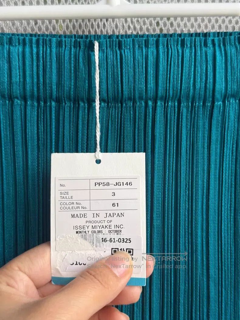 Issey Miyake Issey Miyake size:3 Midi Skirt, Turquoise Green Size 31" - 5 Thumbnail