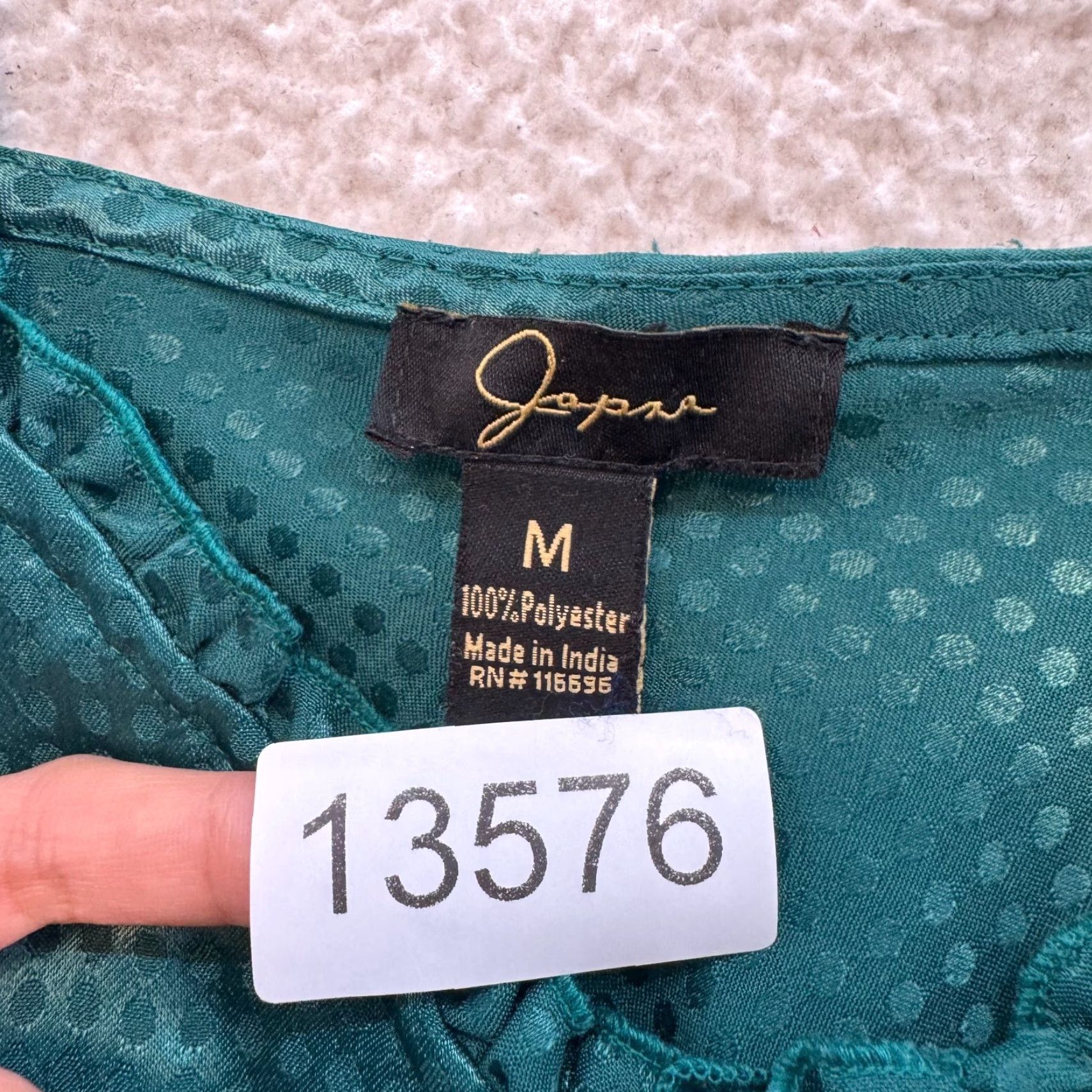 Vintage VINTAGE Y2K Emerald Green Satin Midi Slip Dress M Boho Fairy Cottagecore Peasant Dress Women Size M / US 6-8 / IT 42-44 - 8 Thumbnail