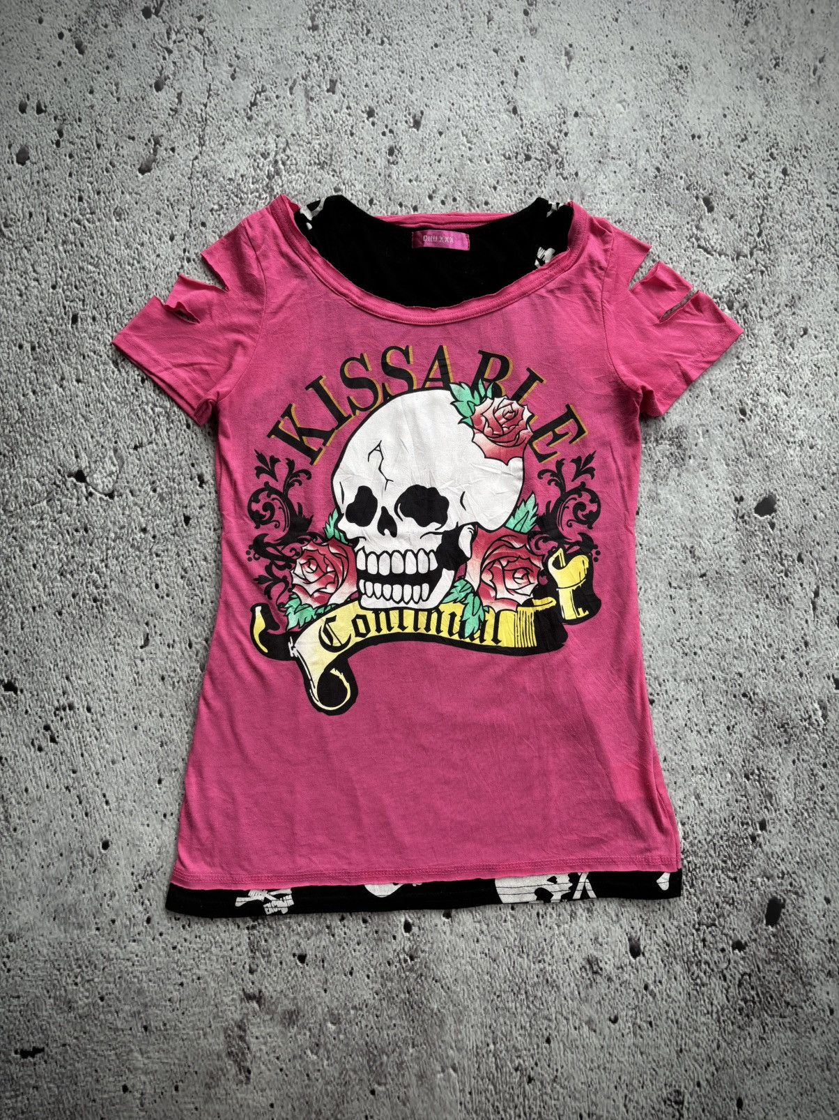 Hysteric Glamour Y2k double layer Chu XXX kissa ble skull Size M / US 6-8 / IT 42-44 - 1 Thumbnail