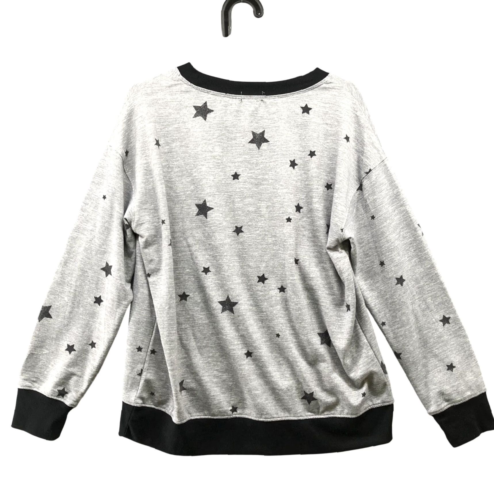 Splendid Splendid Sweatshirt Pullover Woman M Gray Star Print Lounge Top Crew Neck Long Sleeve Casual Size M / US 6-8 / IT 42-44 - 2 Thumbnail