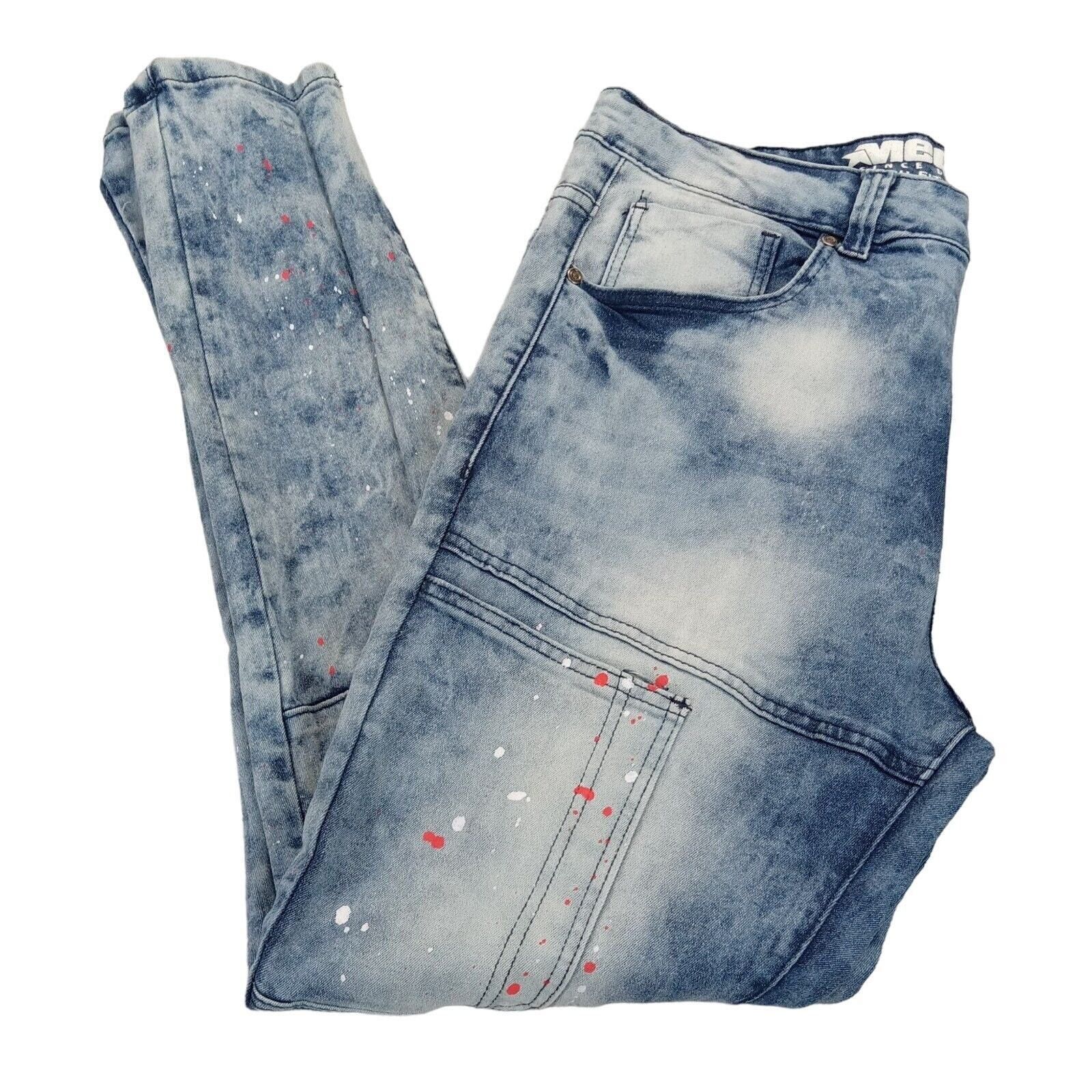 Mecca Mecca Jeans 38 X 30 Mens Stretch Fit Acid Biker Denim Grunge Size US 38 / EU 54 - 5 Thumbnail