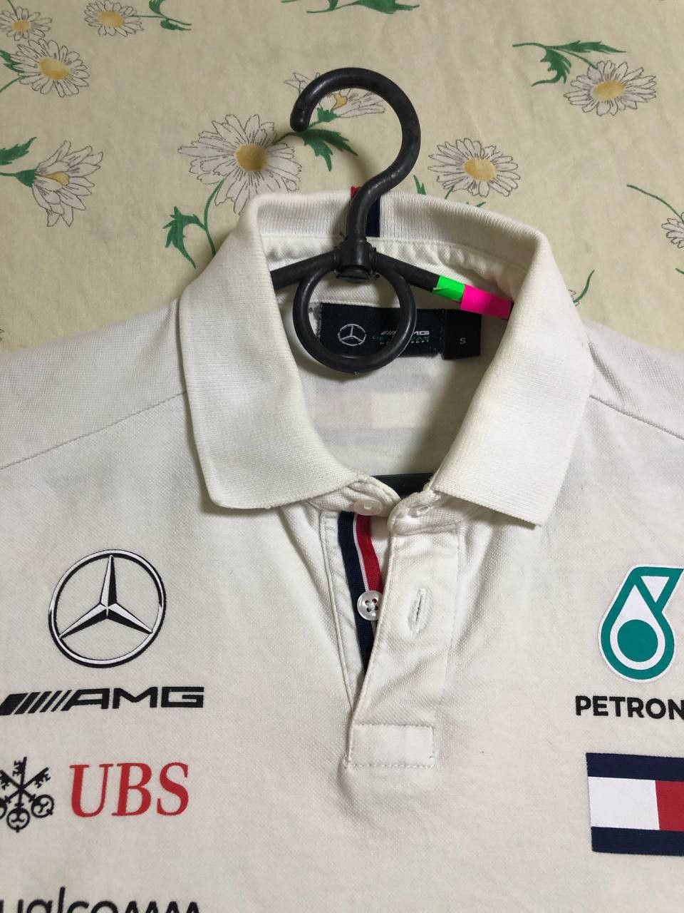 Tommy Hilfiger Tommy Hilfiger Petronas AMG Polo Shirt Mens Large White Fl Size US S / EU 44-46 / 1 - 7 Thumbnail