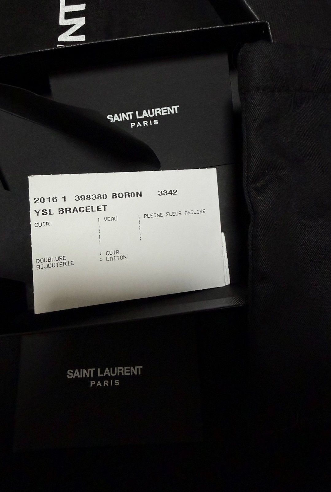 Saint Laurent Paris Saint Laurent Hedi Era Studded Single-Row Leather Bracelet Size ONE SIZE - 4 Thumbnail