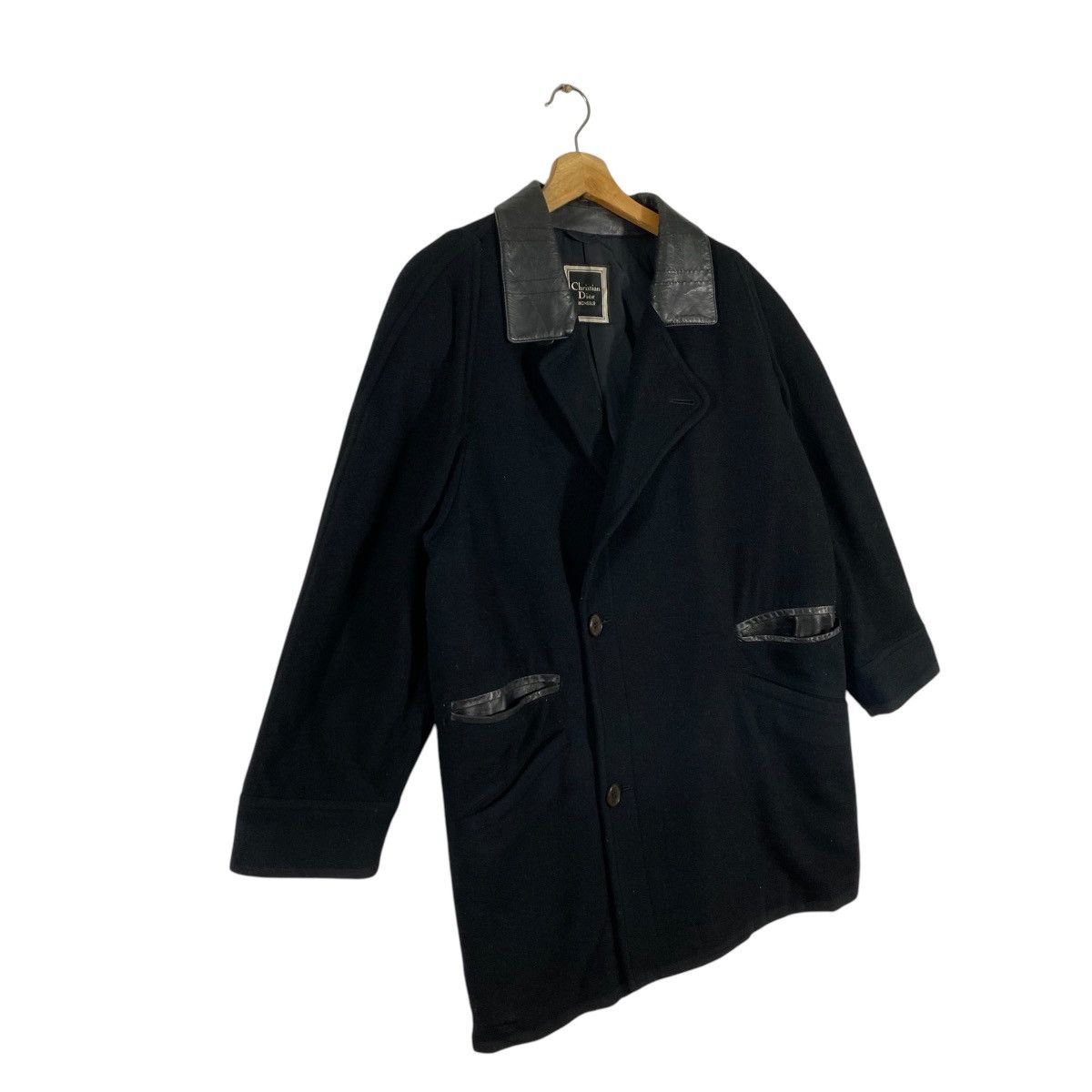 Christian Dior Monsieur × Dior Vintage Christian Dior Wool Collar Leather Size US S / EU 44-46 / 1 - 3 Thumbnail