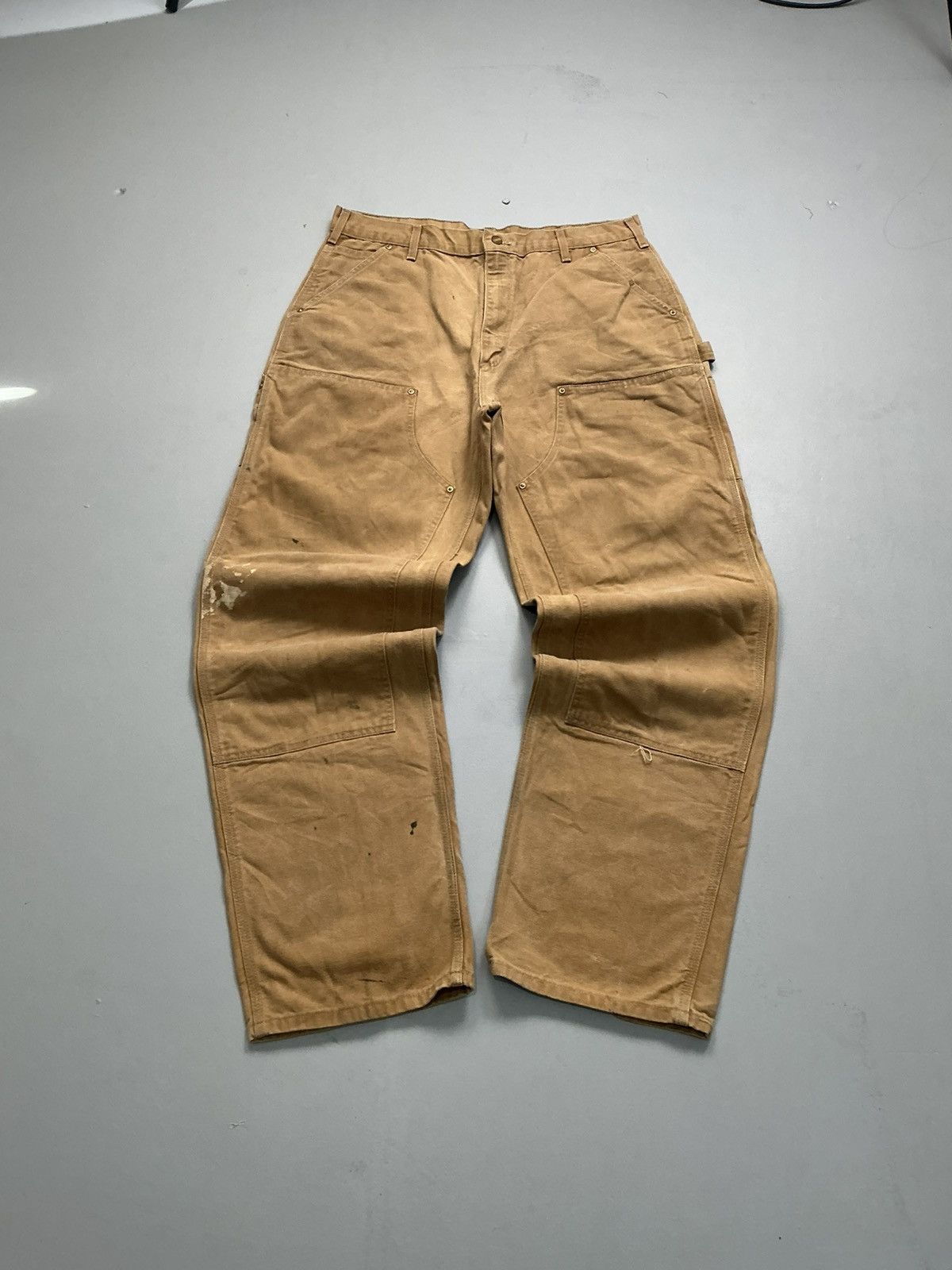 Carhartt Vintage Carhatt B01 BRN double knee workwear Size US 38 / EU 54 - 4 Thumbnail
