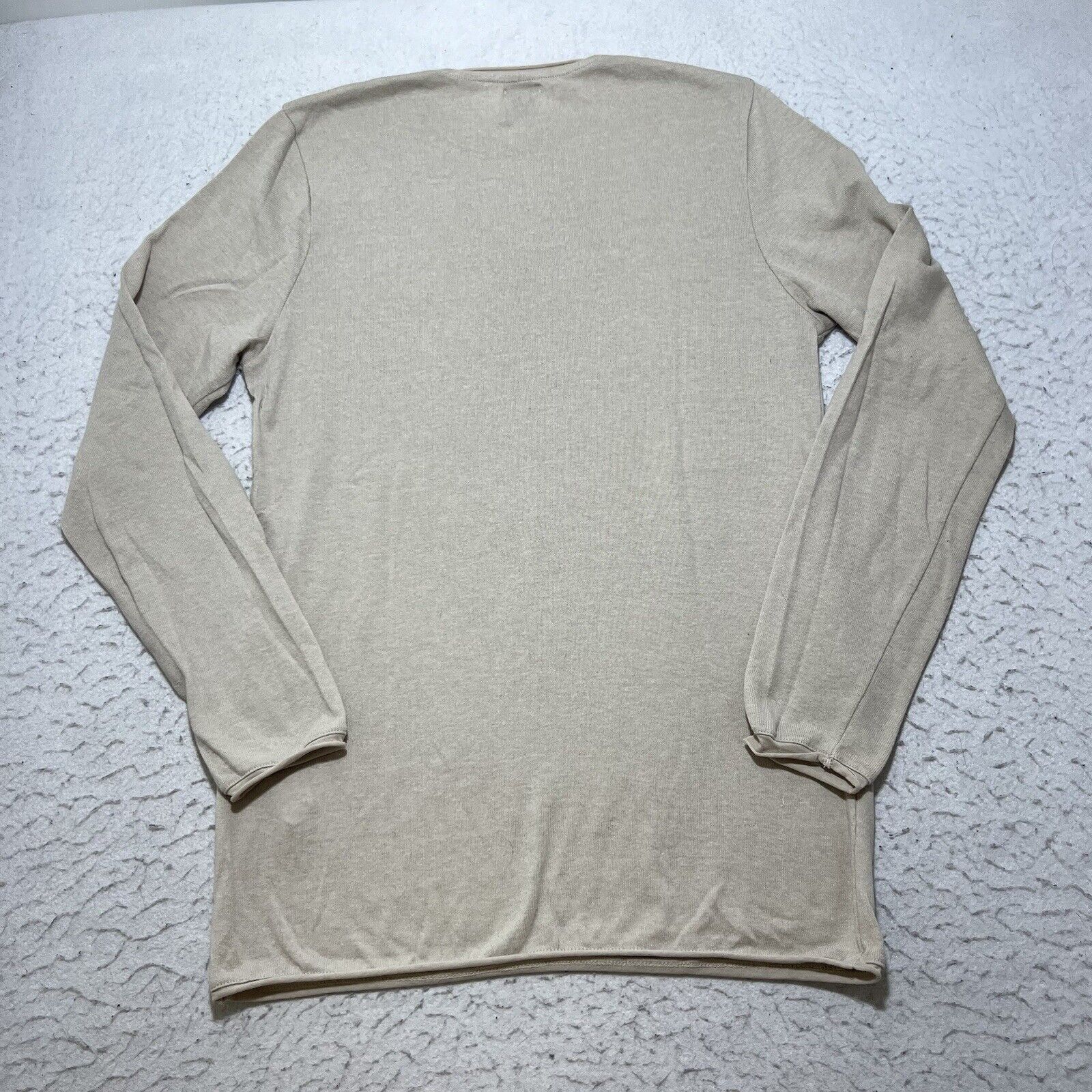 Zara Zara Long Sleeve Lightweight T Shirt Elastic Waist Beige Size M / US 6-8 / IT 42-44 - 10 Thumbnail
