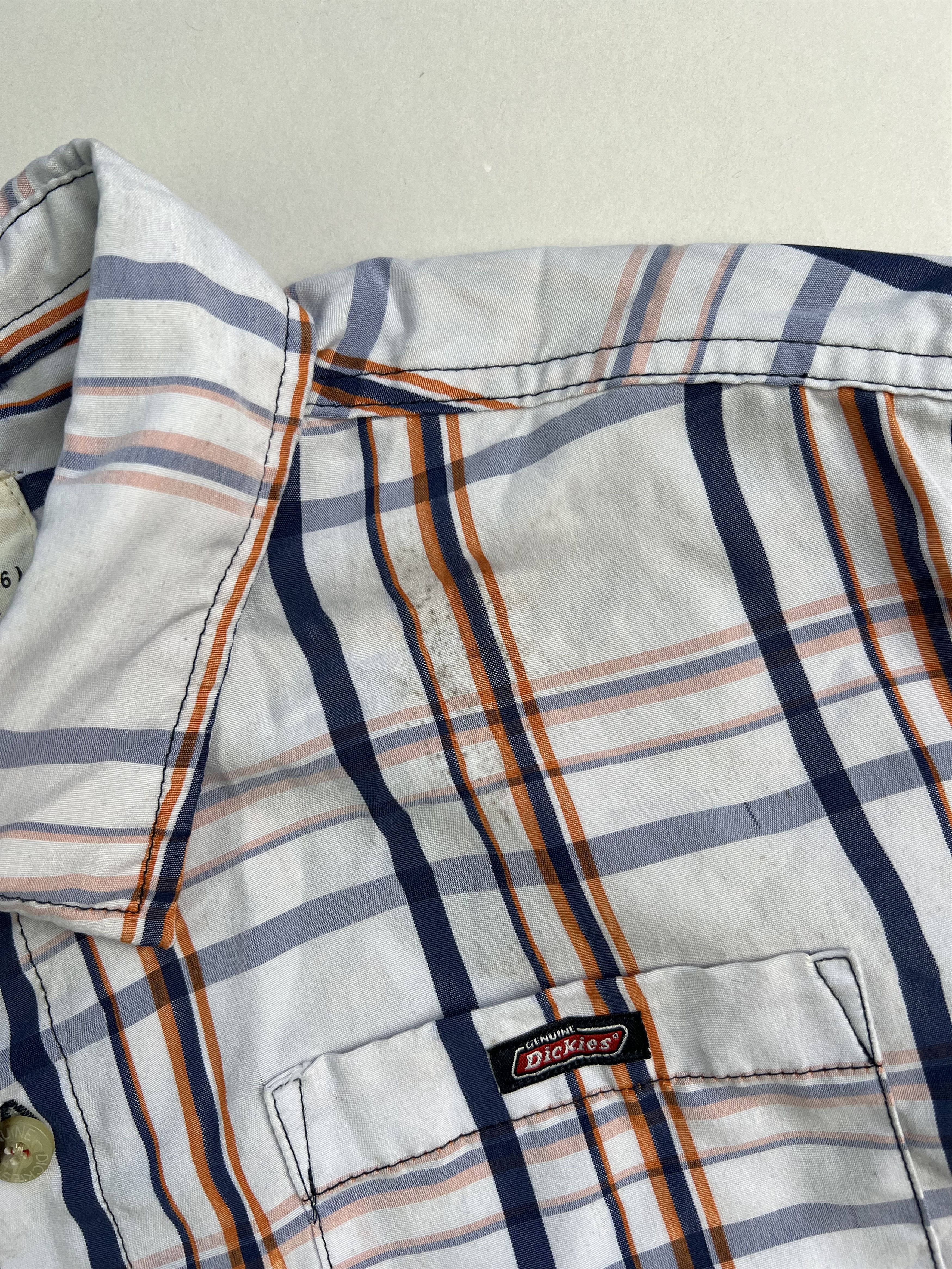 Dickies × Vintage Vintage Dickies Checkered Cropped Work Shirt XL Size US XL / EU 56 / 4 - 5 Thumbnail
