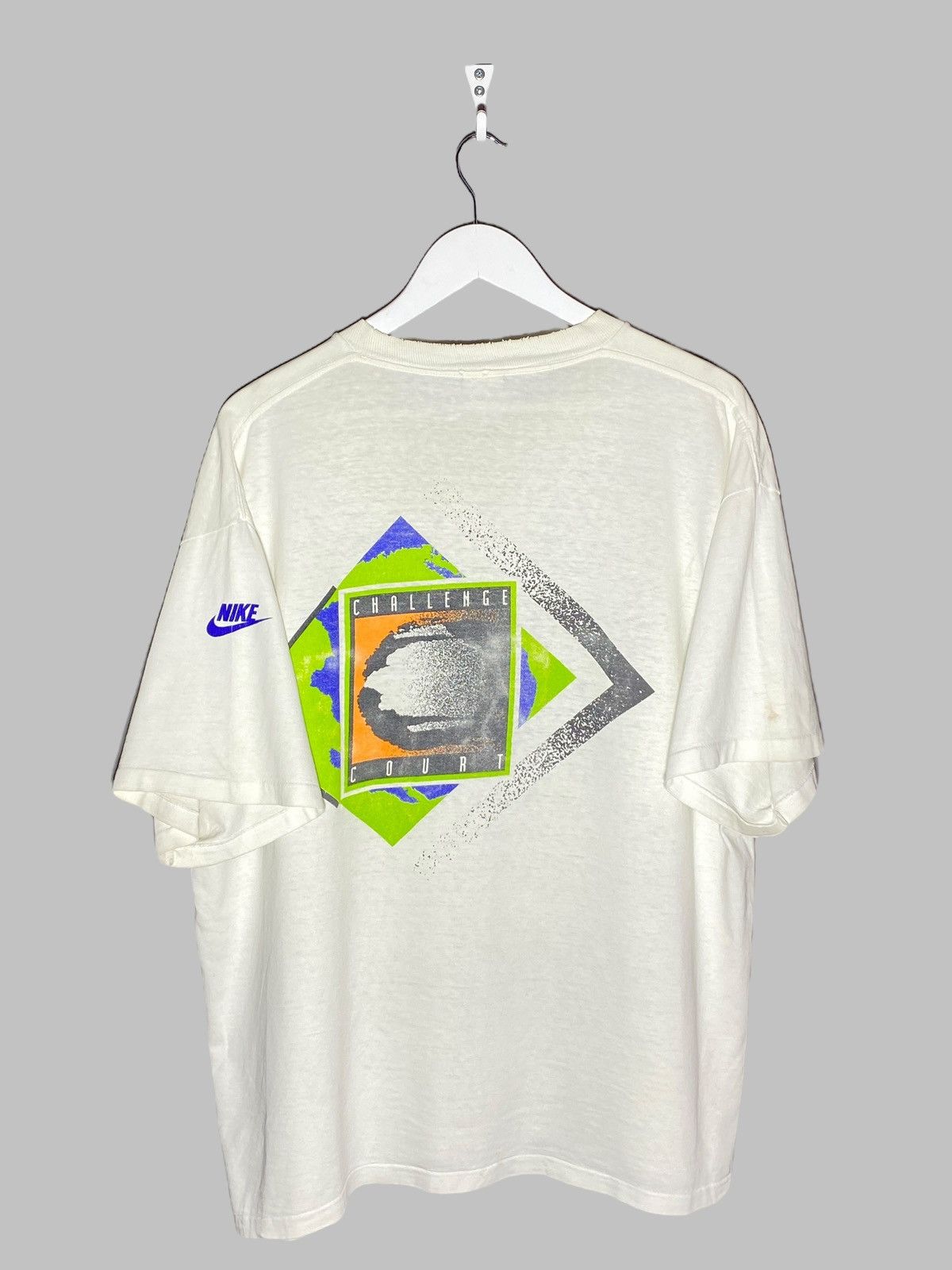 Nike Vintage 90s Nike Challenge Court Rare T-shirt Made in USA Size US XL / EU 56 / 4 - 1 Thumbnail