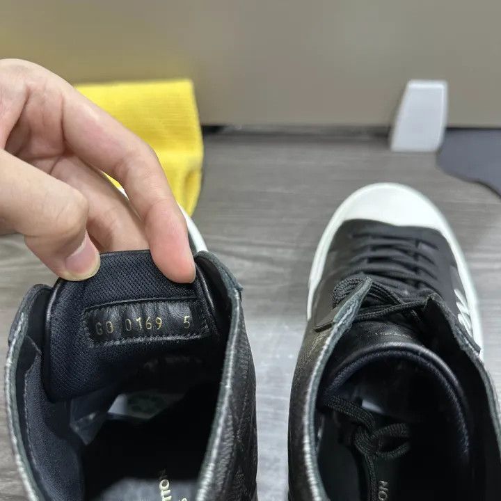 Louis Vuitton Louis Vuitton Black High-Top Fashion Sneakers -2508 Size US 6.5 / EU 39-40 - 5 Thumbnail