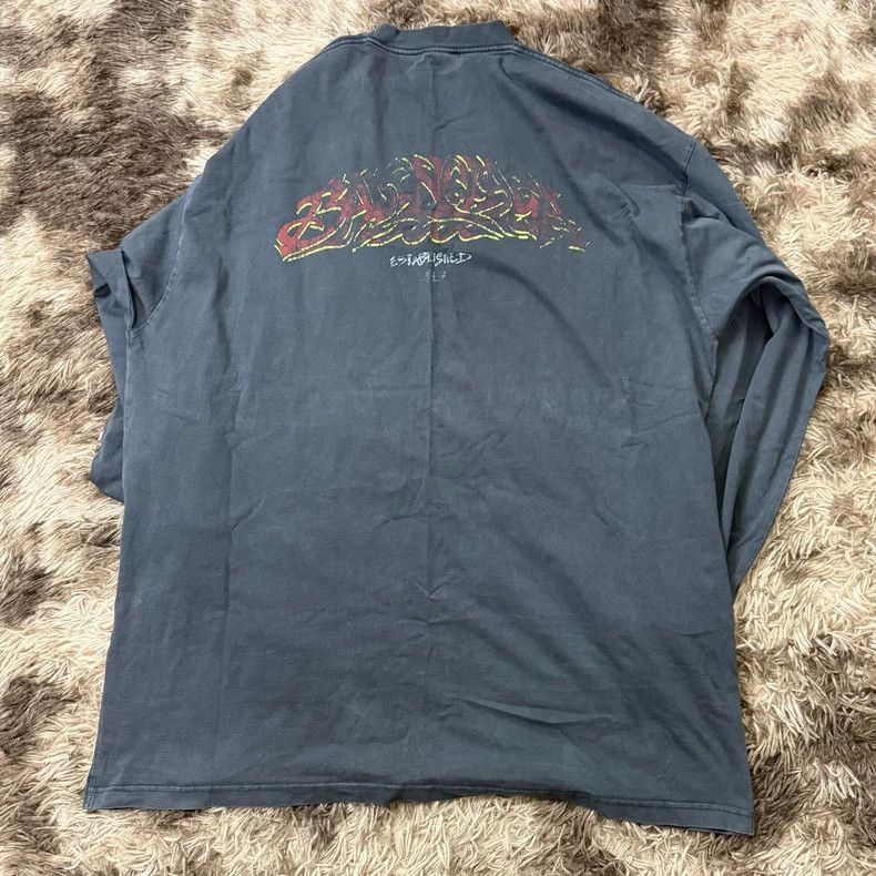 Balenciaga 23ss Disaster Limit Flame Long Sleeve Sweatshirt
