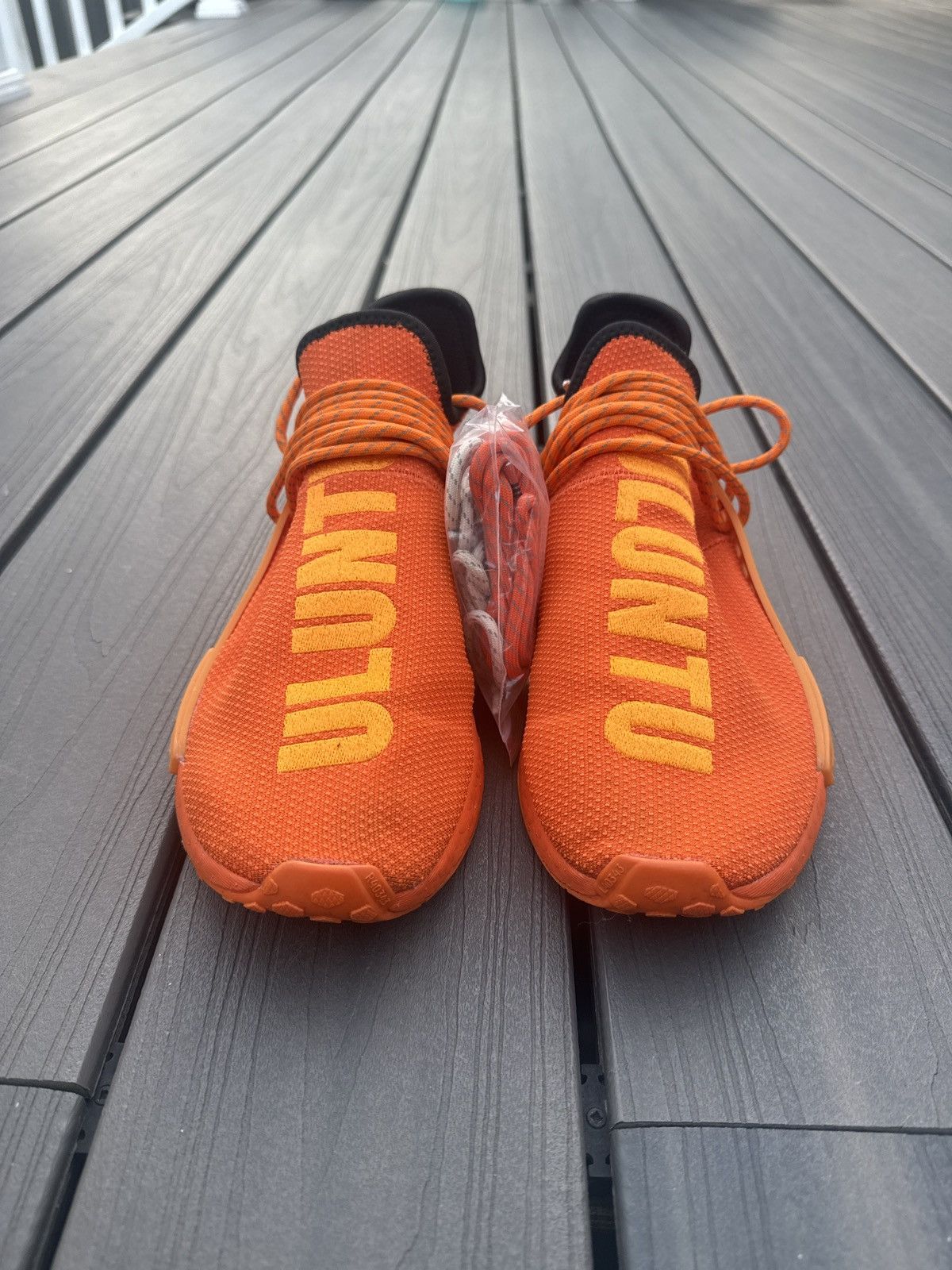 Adidas × Pharrell Adidas NMD Human Race x Pharrell Orange Size US 11 / EU 44 - 6 Thumbnail