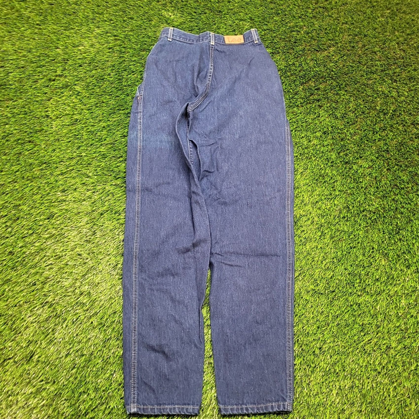 Lee VTG 80s Lee High Waisted Mom Jeans Womens 27x32 Pleated Tapered Jeans Child/Adult? Size 27" / US 4 / IT 40 - 5 Thumbnail