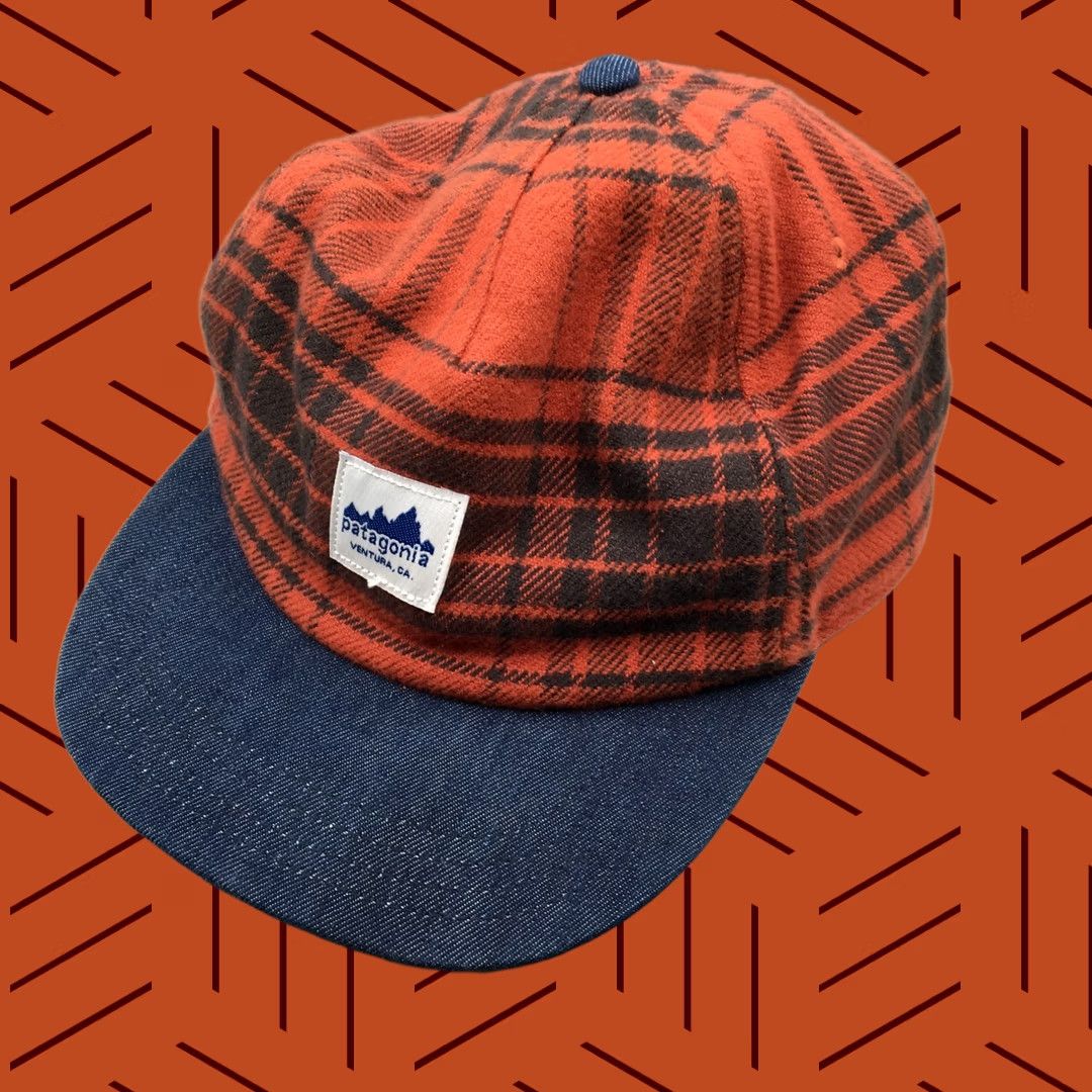 Patagonia Patagonia Hat Snapback Red Plaid Range Flat Billed Cap Lumberjack Retro Adjustable One Size Men Hat Size ONE SIZE - 1 Thumbnail